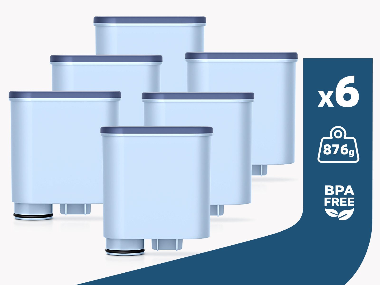 Filswa Фильтры для воды für Philips® AquaClean® CA6903/10 CA6903/22,Filter Kaffeevollautomat, Zubehör für Philips AquaClean Фильтры CA6903/00, CA6903/01, CA6903/99, CA6903-00, CA6903-01, CA6903-99, CA6903 Kartuschen. Kompatibel mit Philips 1200, 2200, 3200, 5400 series., Reduziert den Chlorgehalt im Wasser.