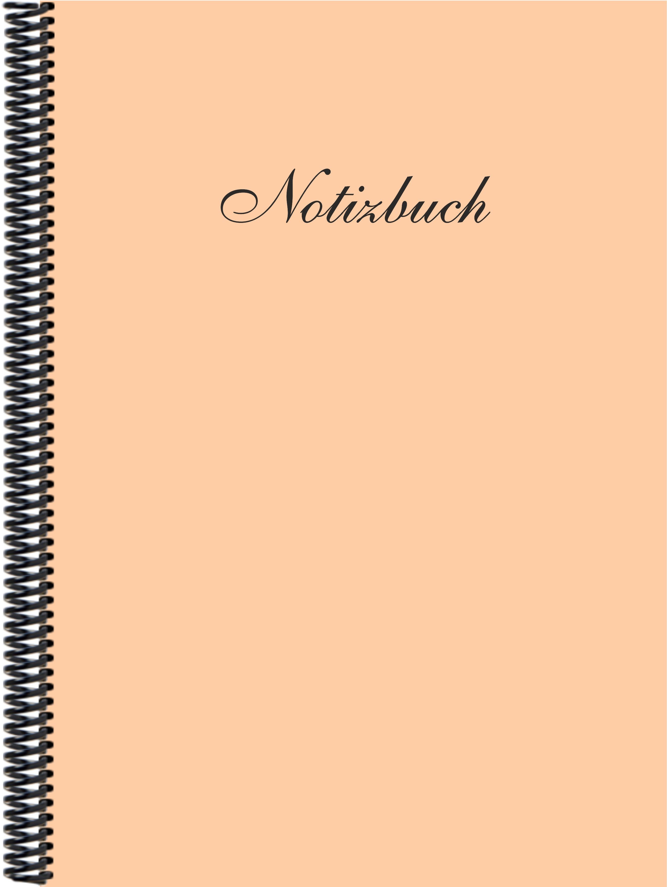 E&Z Verlag Gmbh Notizbuch Notizbuch DINA4 blanko, in der Trendfarbe apricose