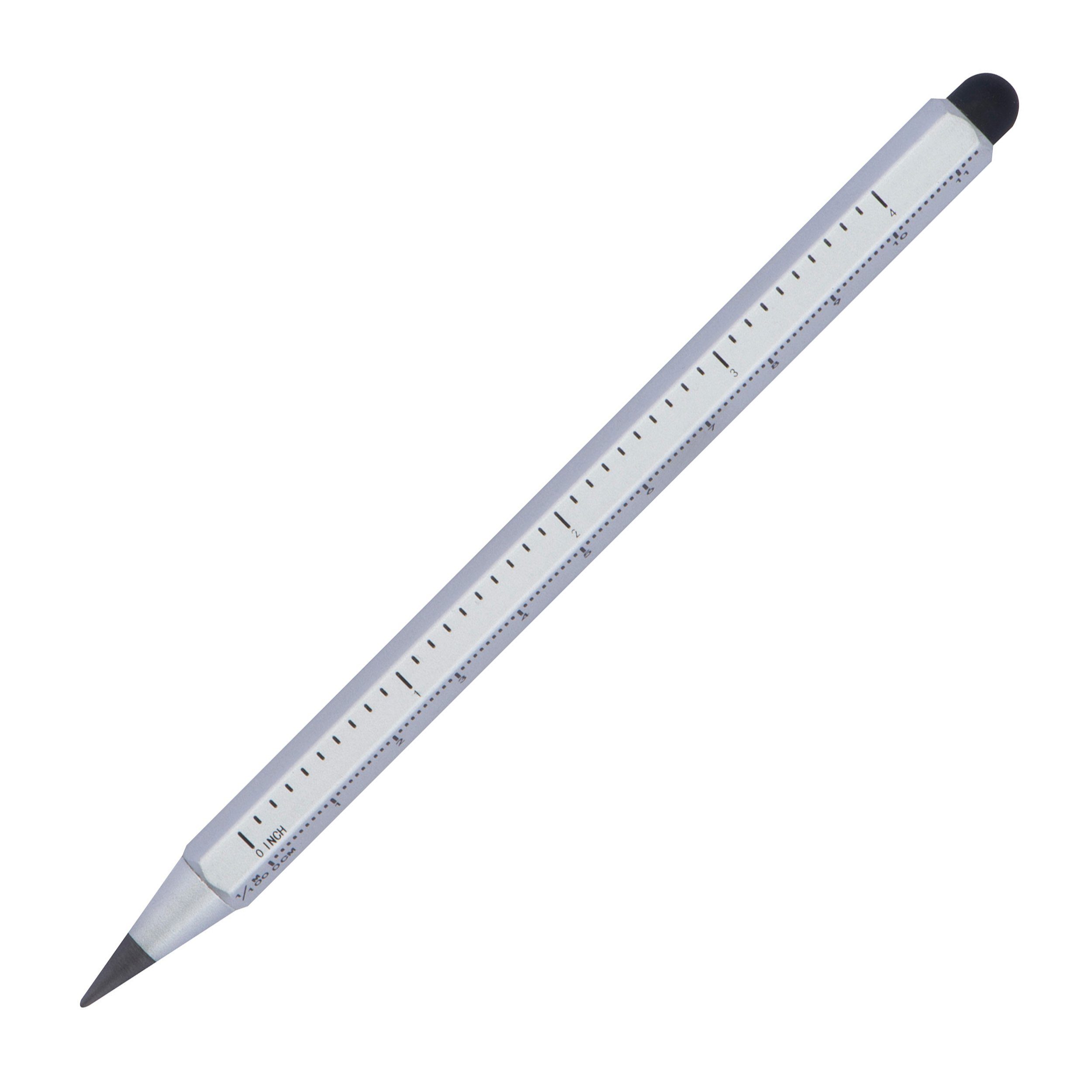 Livepac Office Kugelschreiber Tintenloser Touchpen Lineal Kugelschreiber / Farbe: silber