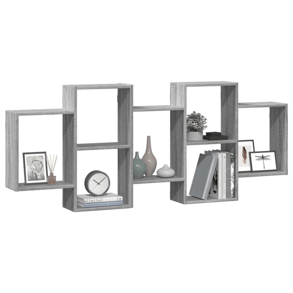Wandregal 159 x 18 x 65 cm Wandregal Grau Sonoma 159x18x65 cm Spanplatte