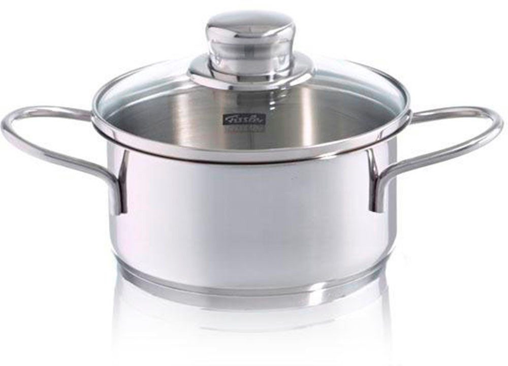Fissler Kochtopf Häppchen, Edelstahl 18/10 (2-tlg), Induktions-geeignet, inklusive Glasdeckel