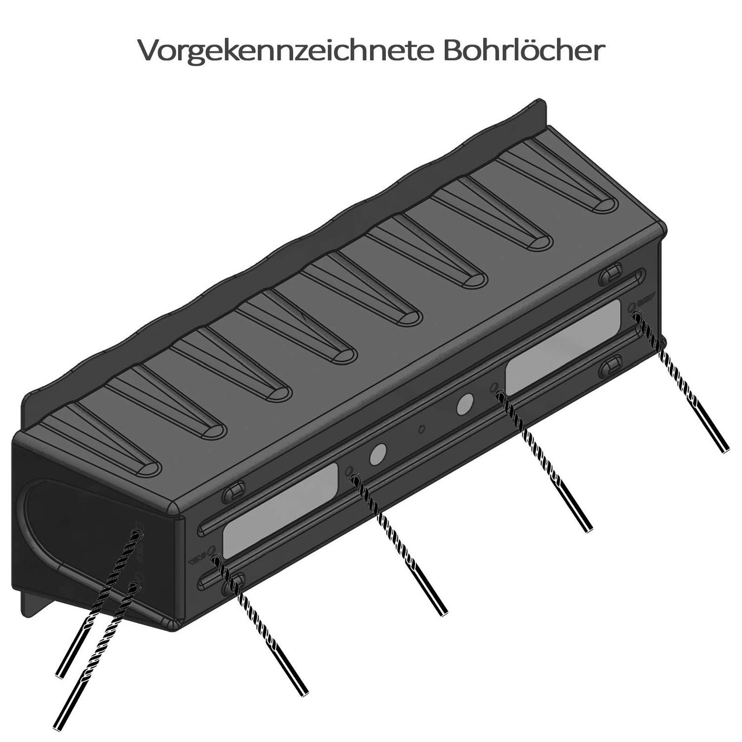 BURI Blumenkasten Europaletten Blumenkasten Grau 10 Stück zum Einlassen Pflanzkasten