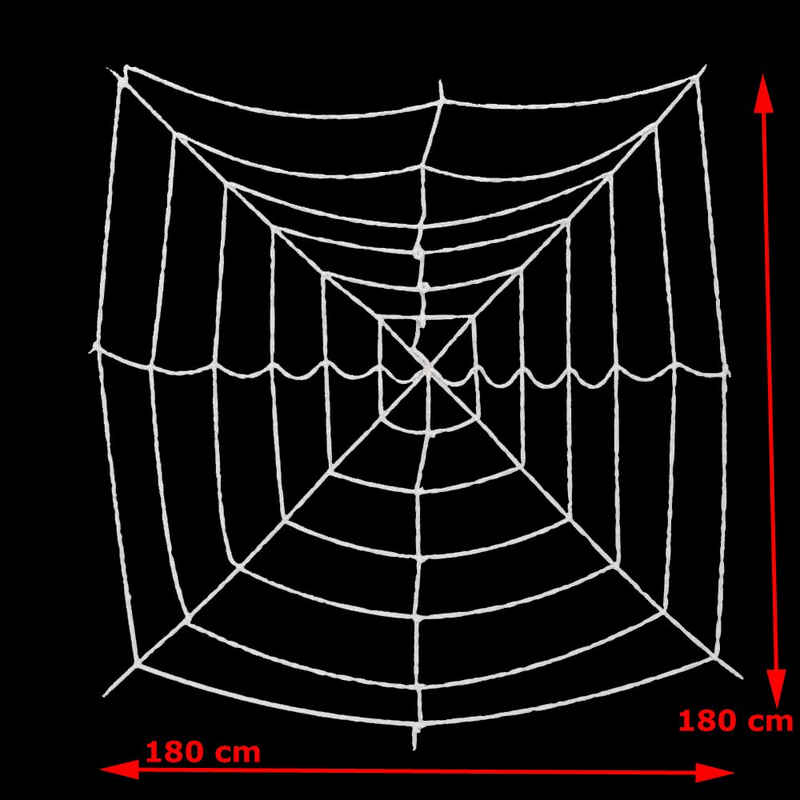 EUROPALMS Dekoobjekt »Halloween Spinnennetz, 180x180cm - UV Aktiver Stoff - dicke Fäden zum Befestigen von Spinnen«
