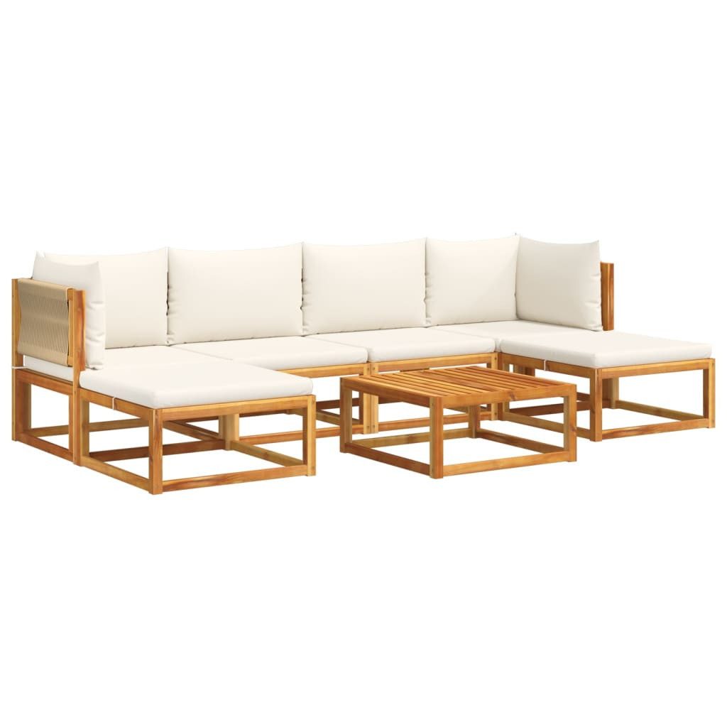vidaXL Loungesofa 7-tlg. Garten-Sofagarnitur mit Kissen günstig online kaufen