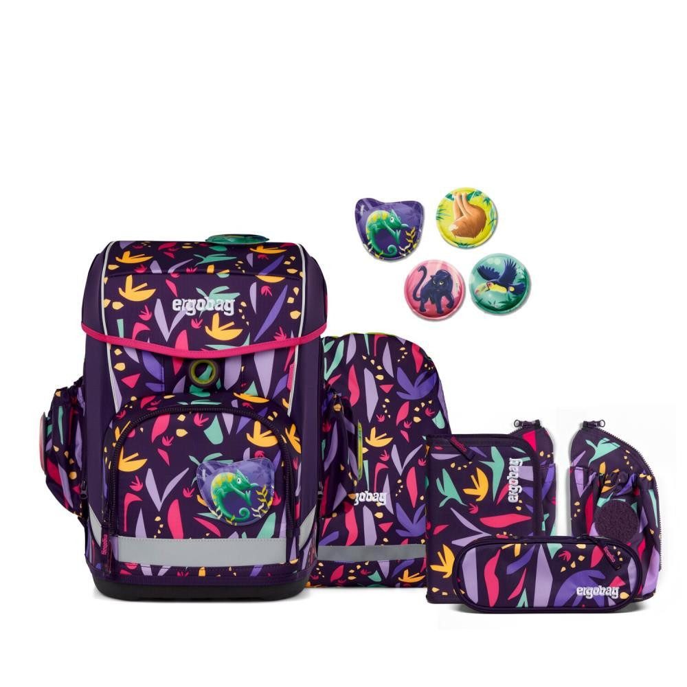 ergobag Schulranzen Cubo Light (5tlg., inkl. Federmäppchen, Schlamperrolle, Sportbeutel und Kletties)