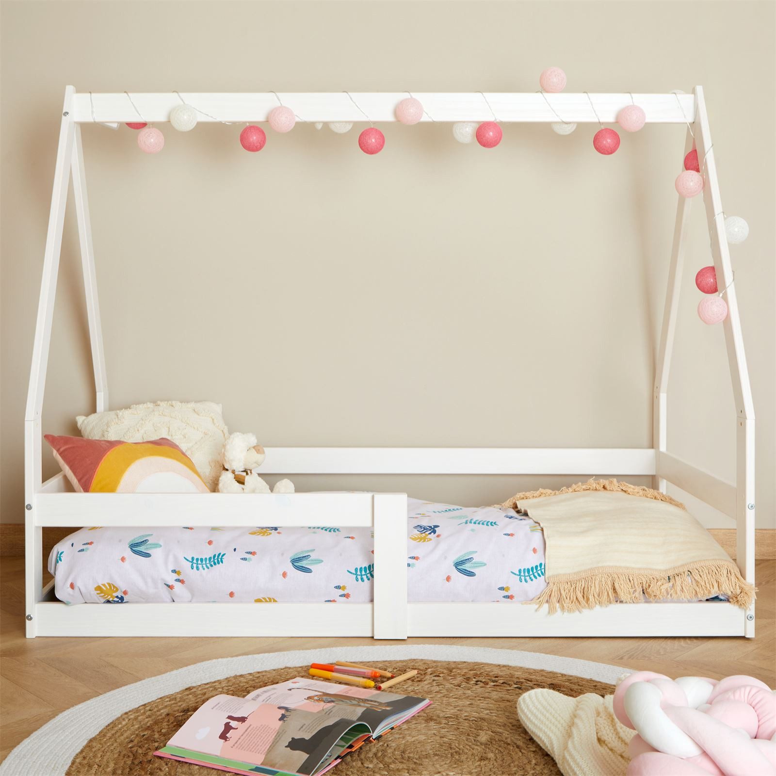 IDIMEX Kinderbett LUSIA, Hausbett Kinder Bodenbett günstig online kaufen