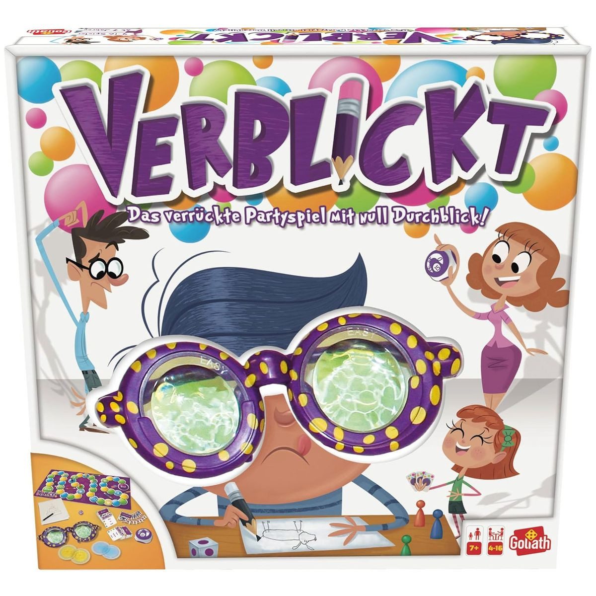 Spiel Goliath 76111 - Verblickt - Das verrückte Partyspiel mit null Durchbl