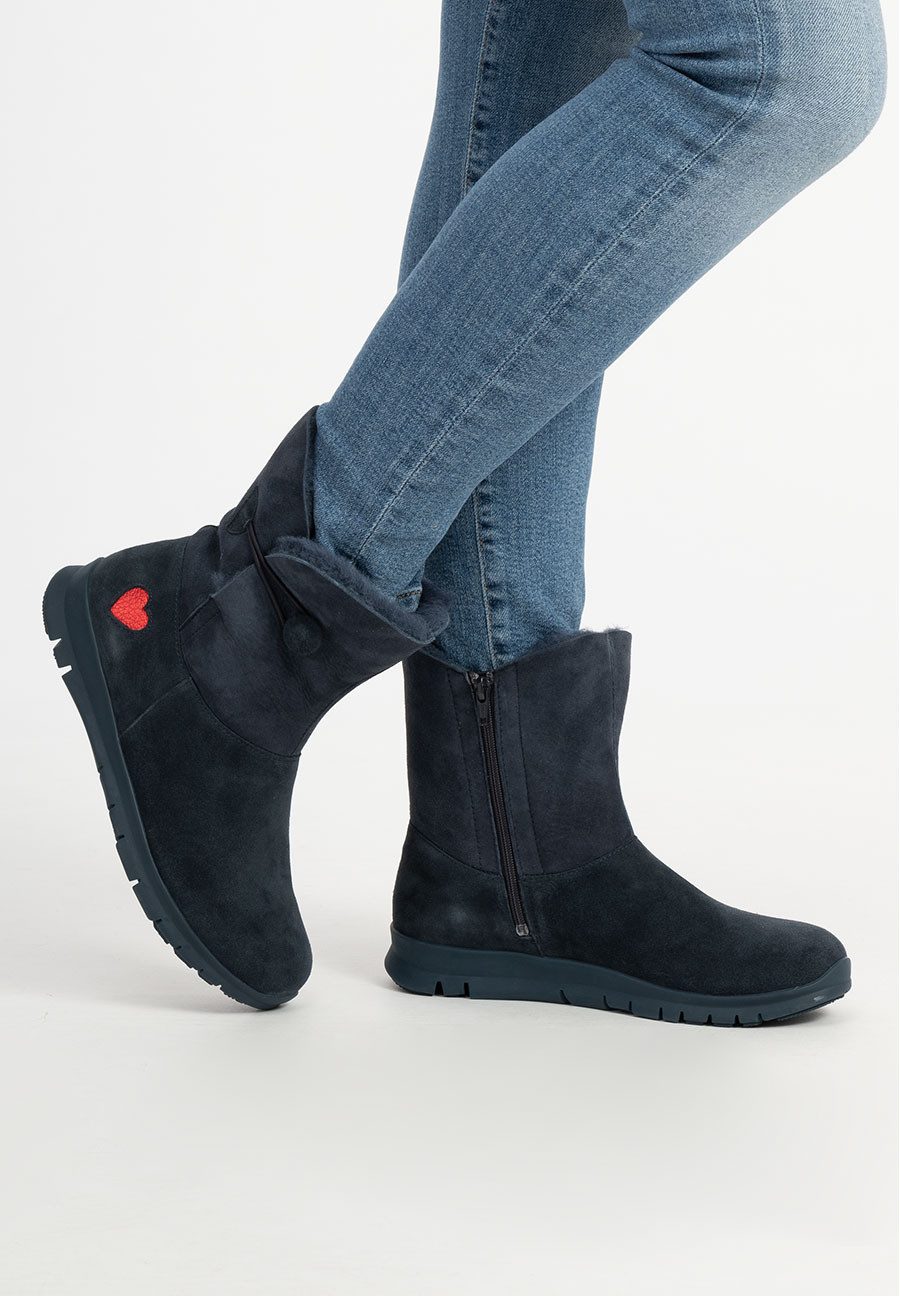 vitaform Damen Stiefeletten Veloursleder & Doubleface Stiefelette