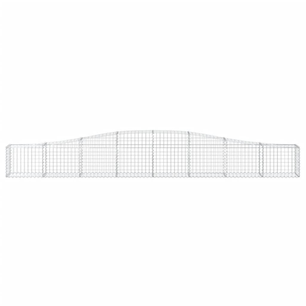 vidaXL Blumentopf Gabionen mit Hochbogen 4 Stk. 400x30x40/60 cm Verzinktes Eisen (4 St)