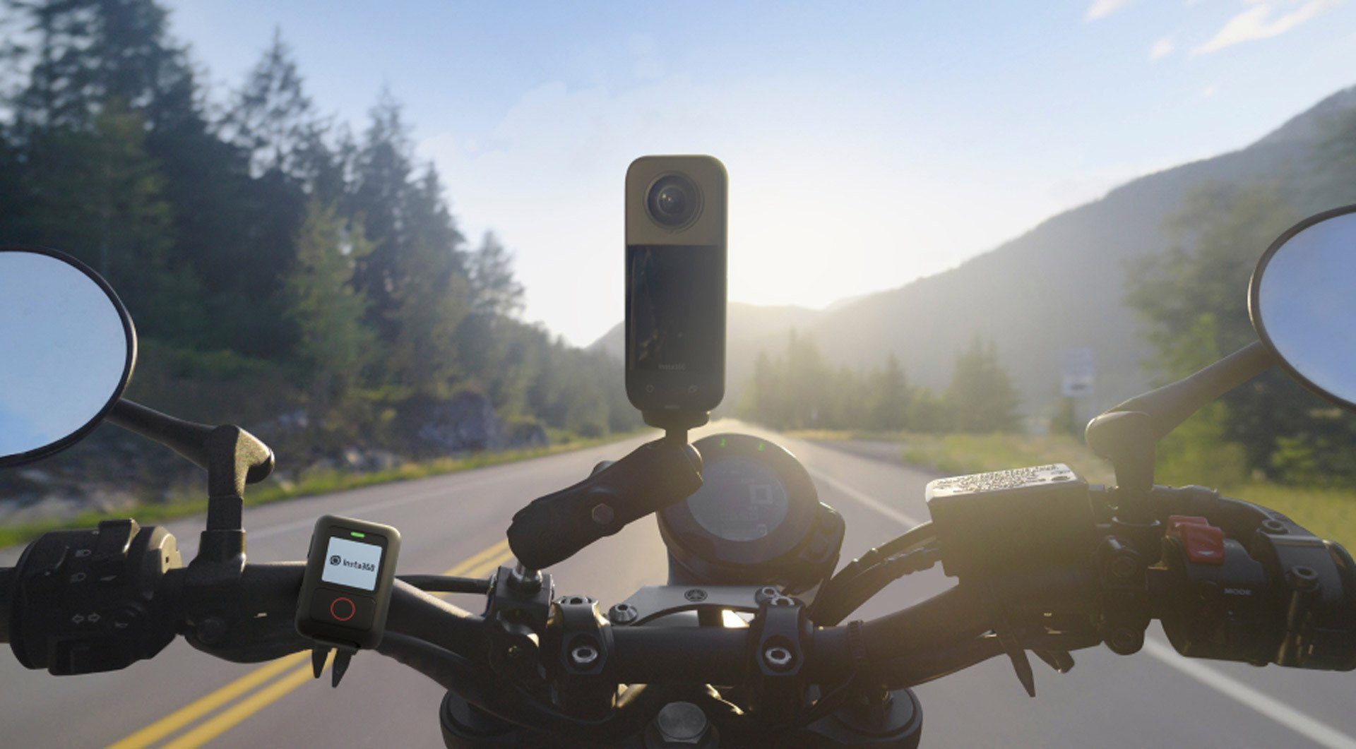 Action Motorradhelm GPS Insta360 Insta360 Fernbedienung