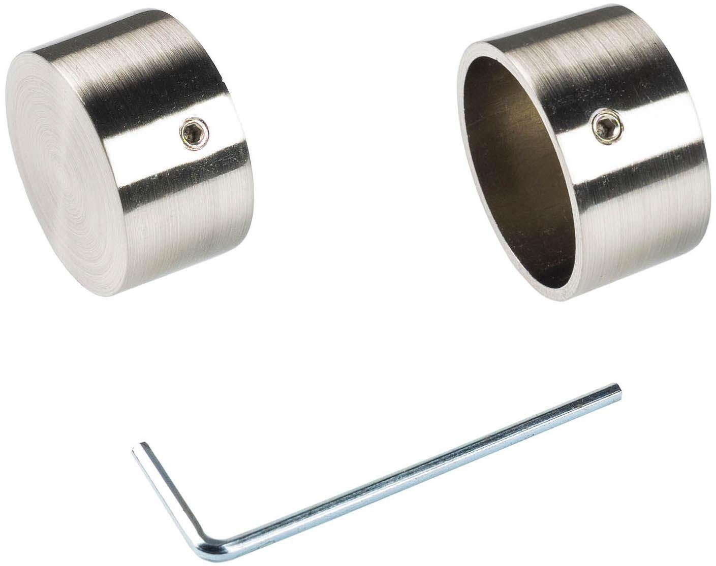 Liedeco Gardinenstangen-Endstück, Gardinen, (Set, 2-St), für Gardinenstange Ø 28 mm