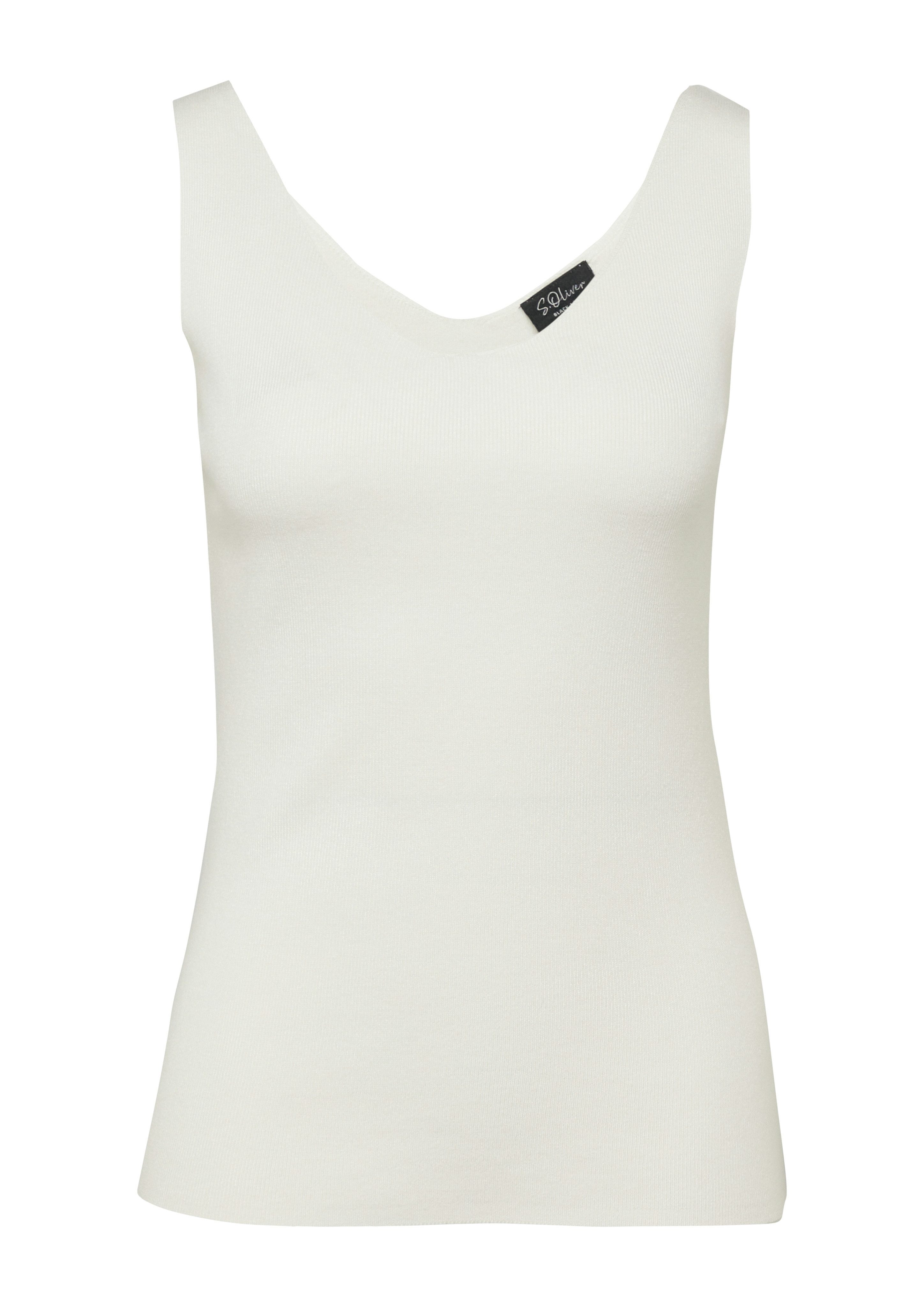 s.Oliver BLACK LABEL Stricktop mit tiefen V-Ausschnitt hinten und vorn