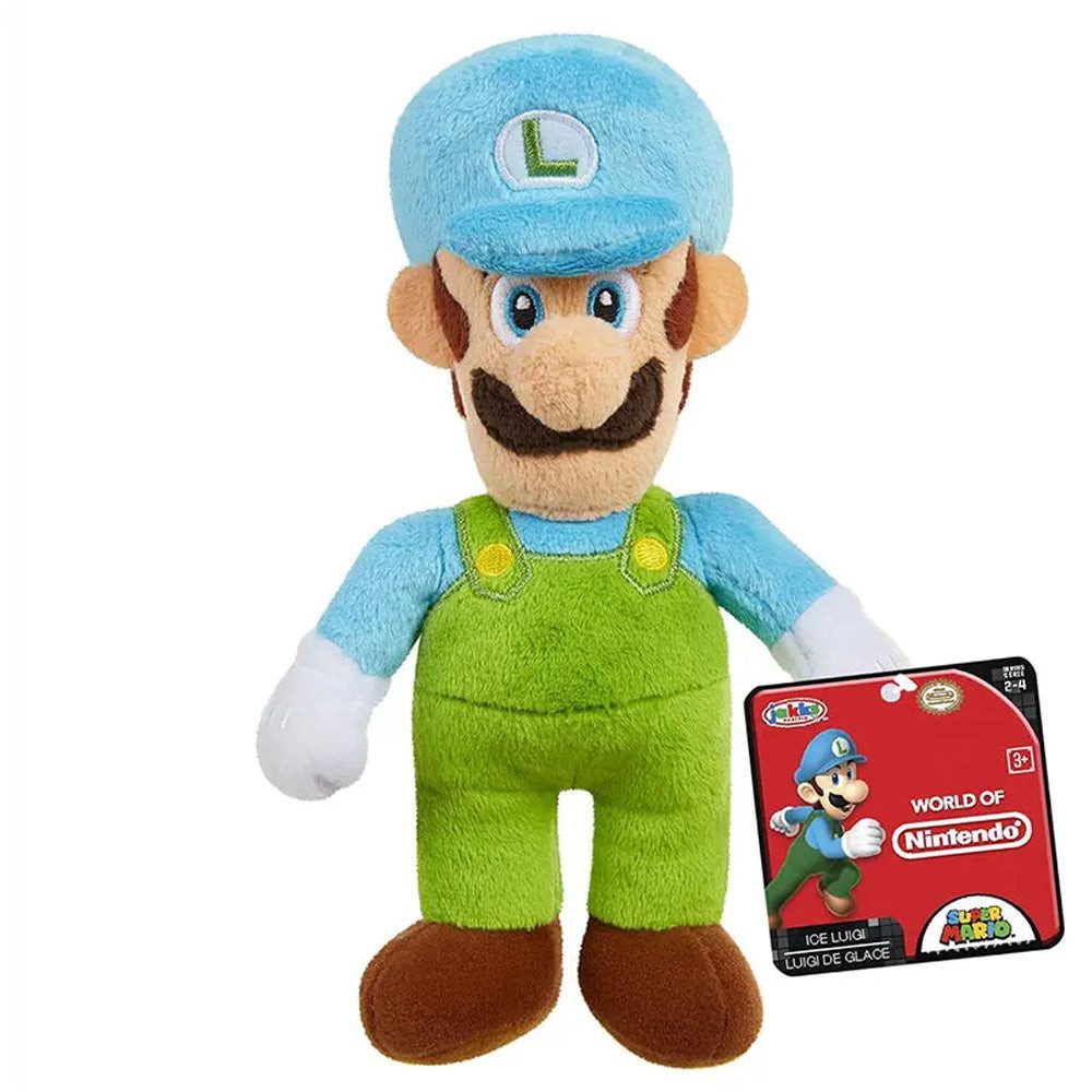 Super Mario Plüschfigur Nintendo Super Mario Plüsch Ice Luigi, 20 cm
