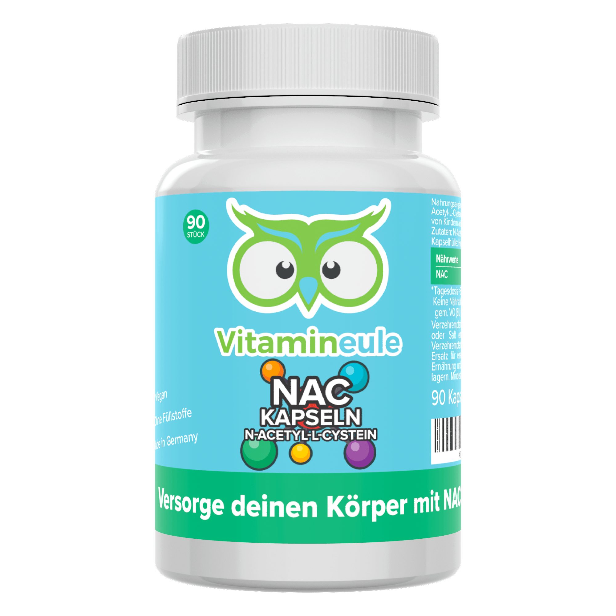 Vitamineule NAC Kapseln - 750 mg N-Acetyl-L-Cystein - 90 Kapseln