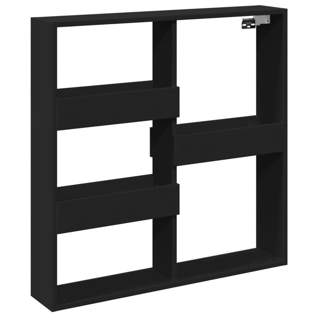 vidaXL Regal Wandschrank Schwarz 80x15x80 cm Holzwerkstoff, 1-tlg. günstig online kaufen
