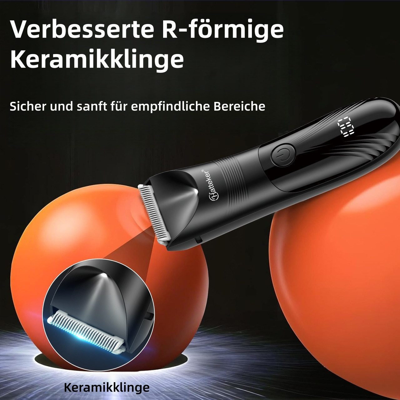 HATTEKER Körperrasierer RFC-8102, Folienrasierer Trimmer, Wasserdicht 2-IN-1