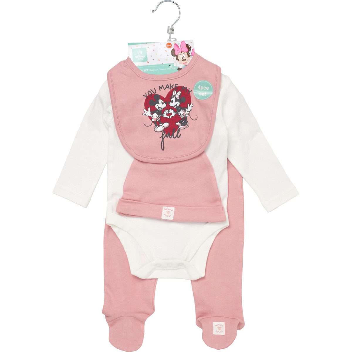 Disney Erstausstattungspaket Mickey & Minnie Mädchen, Unisex Kinder (Pack, 4-tlg., 4)
