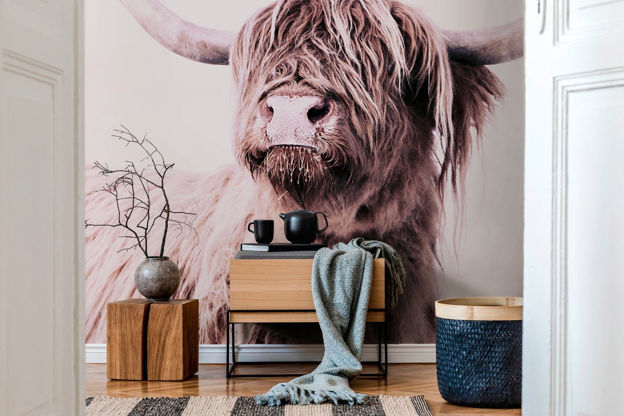 St), Wand, Vlies, (Set, Cattle, Schräge walls Fototapete ARTist living 2 Highland