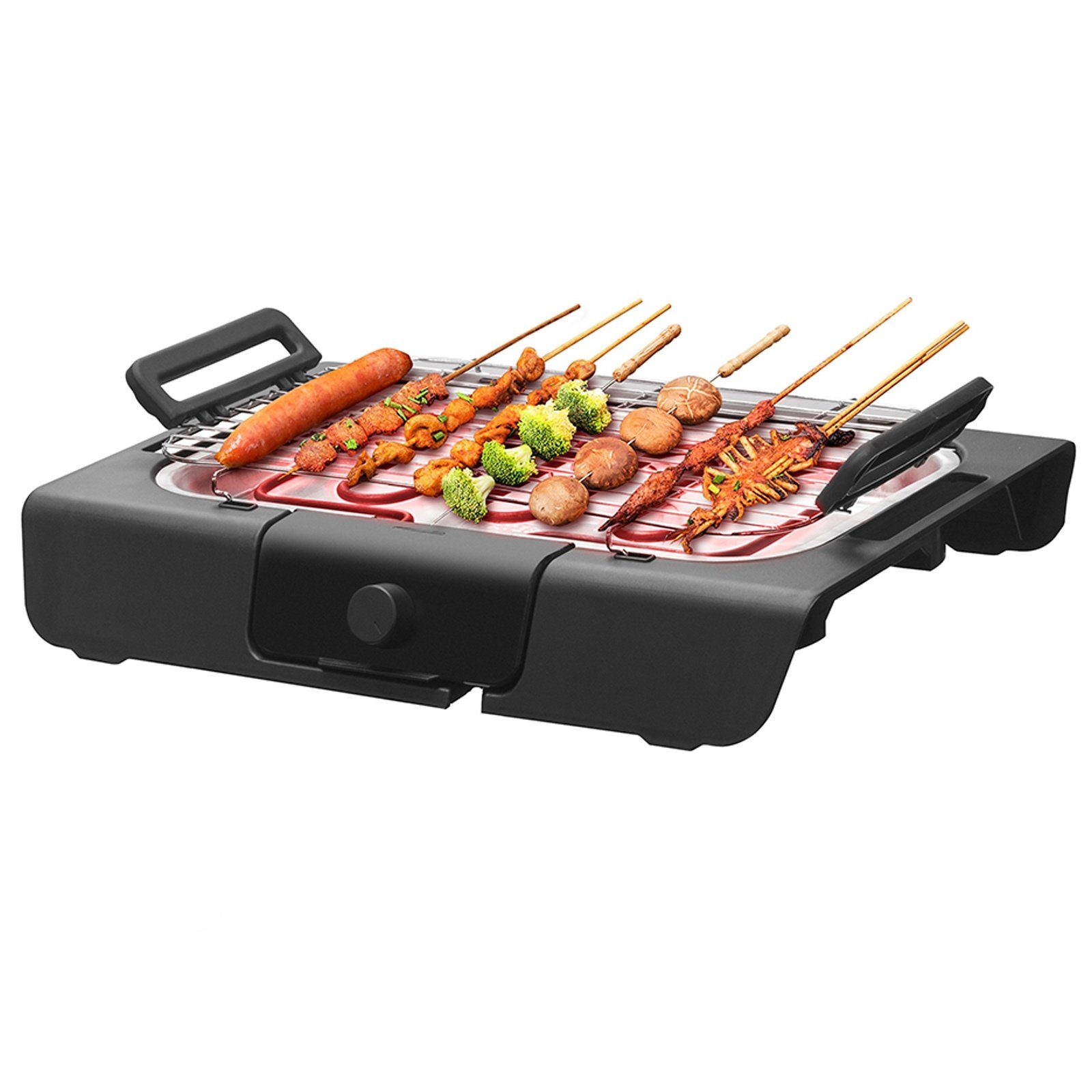 Kynast Tischgrill elektrischer Tischgrill Elektrogrill 2000 Watt, 2000,00 W, antihaftbeschichtet, rußfrei, B 49,8 cm x T 37 cm x H 8,0 cm