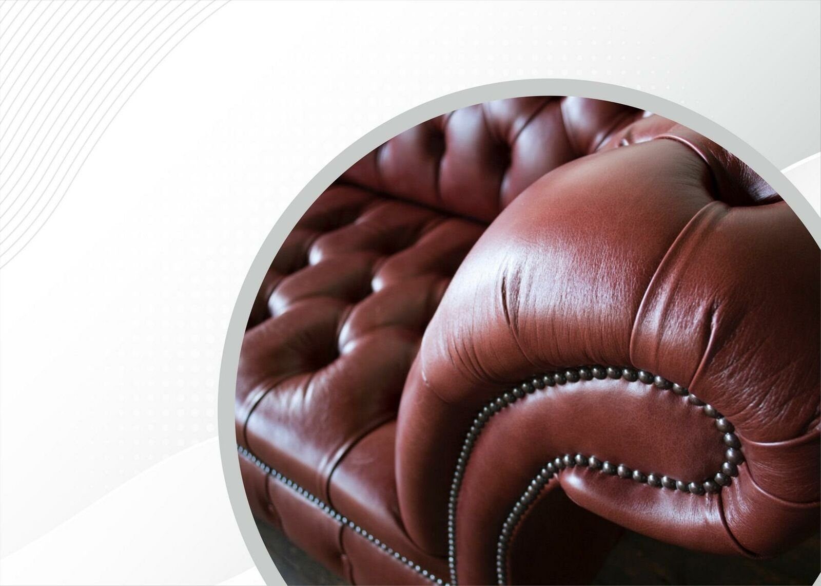 Sofa Chesterfield JVmoebel Chesterfield-Sofa 4-Sitzer in Europe Braunes Großes Modern Neu, Ledermöbel xxl Made