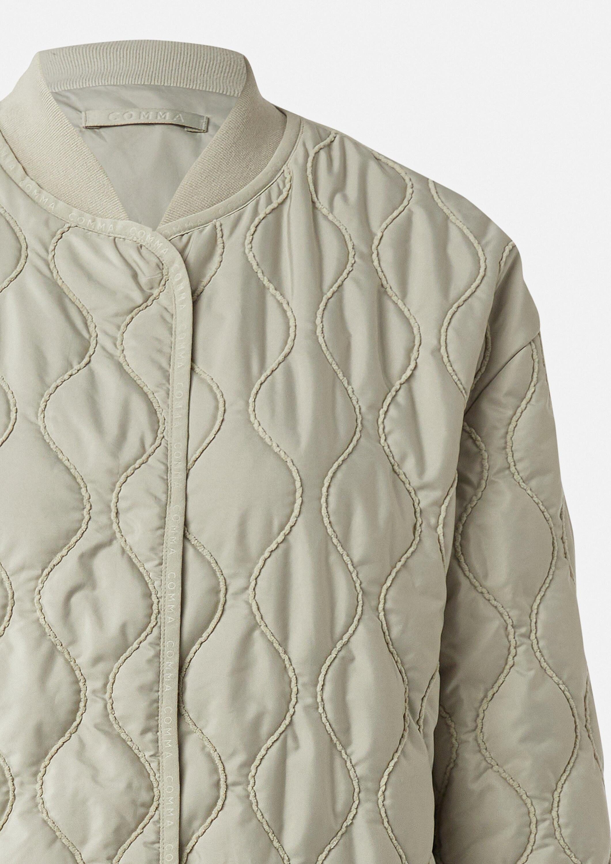 comma Funktionsjacke Outdoor-Jacke Wattierte Wendejacke mit Wellenstepp