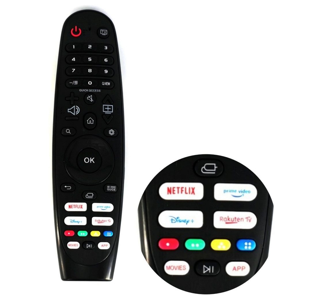 Alltro Ersatz TV Fernbedienung für LG AN-MR20GA / MR20GA / AKB75855501 Fernbedienung (Mit Netflix-, Prime video-, Disney+-, Rakuten TV-Tasten)