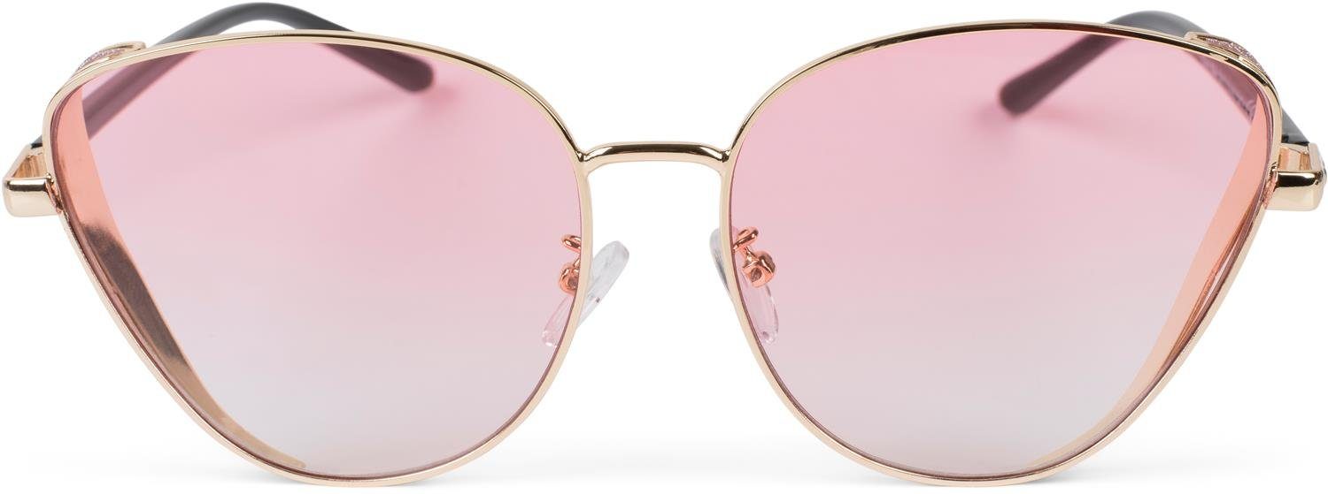 Getönt Gestell Glas / getönt Pink styleBREAKER Gold Sonnenbrille (1-St)