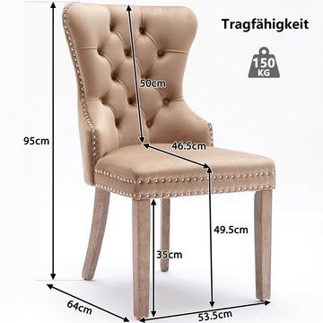Flieks Esszimmerstuhl (Set-2 St./-4 St./-6 St), Küchenstühle, Polsterstuhl, Wohnzimmerstuhl, Schminkstuhl Samt