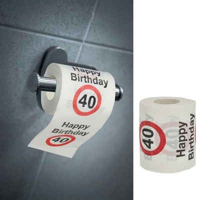 CEPEWA Toilettenpapier Toilettenpapier Happy Birthday 40.Geburtstag