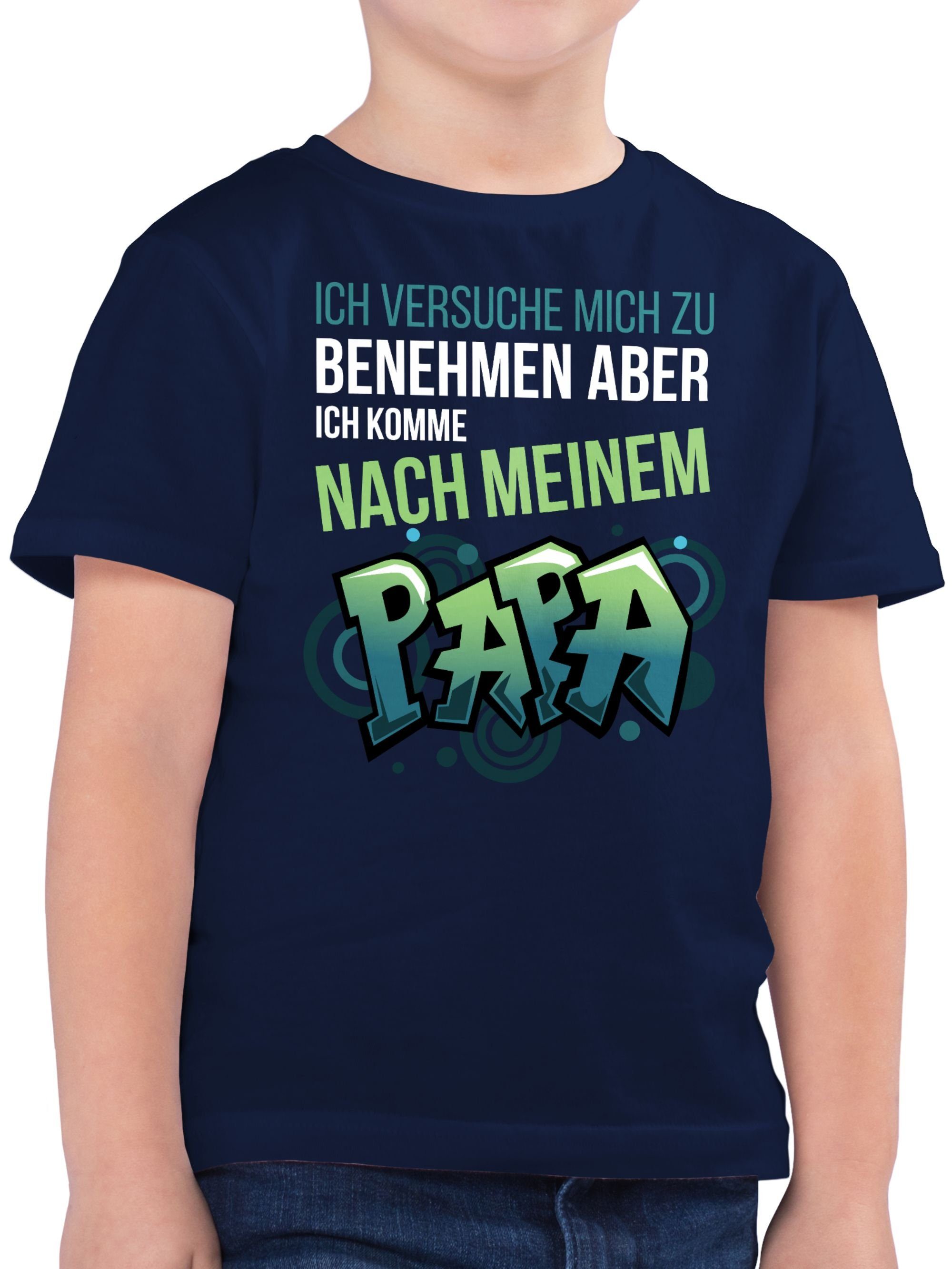 T-Shirt Ich versuche mich zu benehmen aber ich komme nach meinem Papa Graffiti