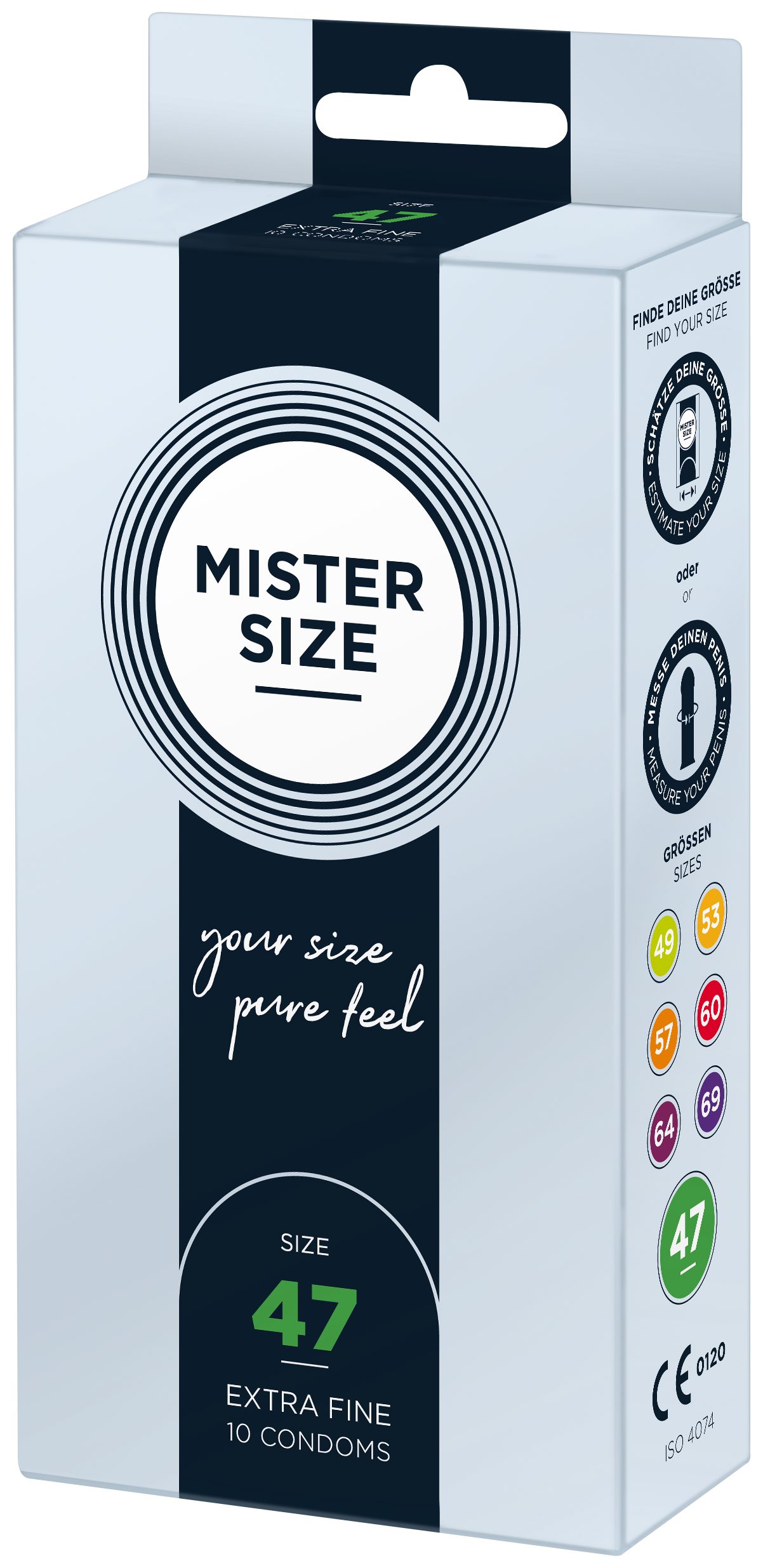 Kondome MISTER Stück, SIZE 47mm, feucht Breite & 10 Nominale gefühlsecht