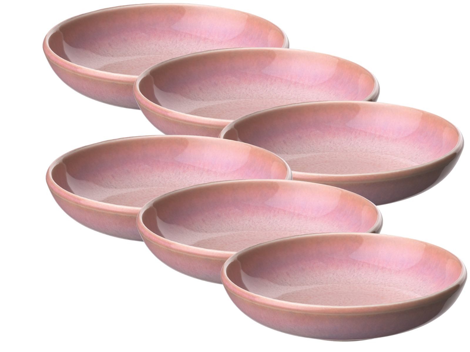 like. by Villeroy & Boch Geschirr-Set Perlemor Coral Dipschälchen 12 cm Set6, Premium Porcelain