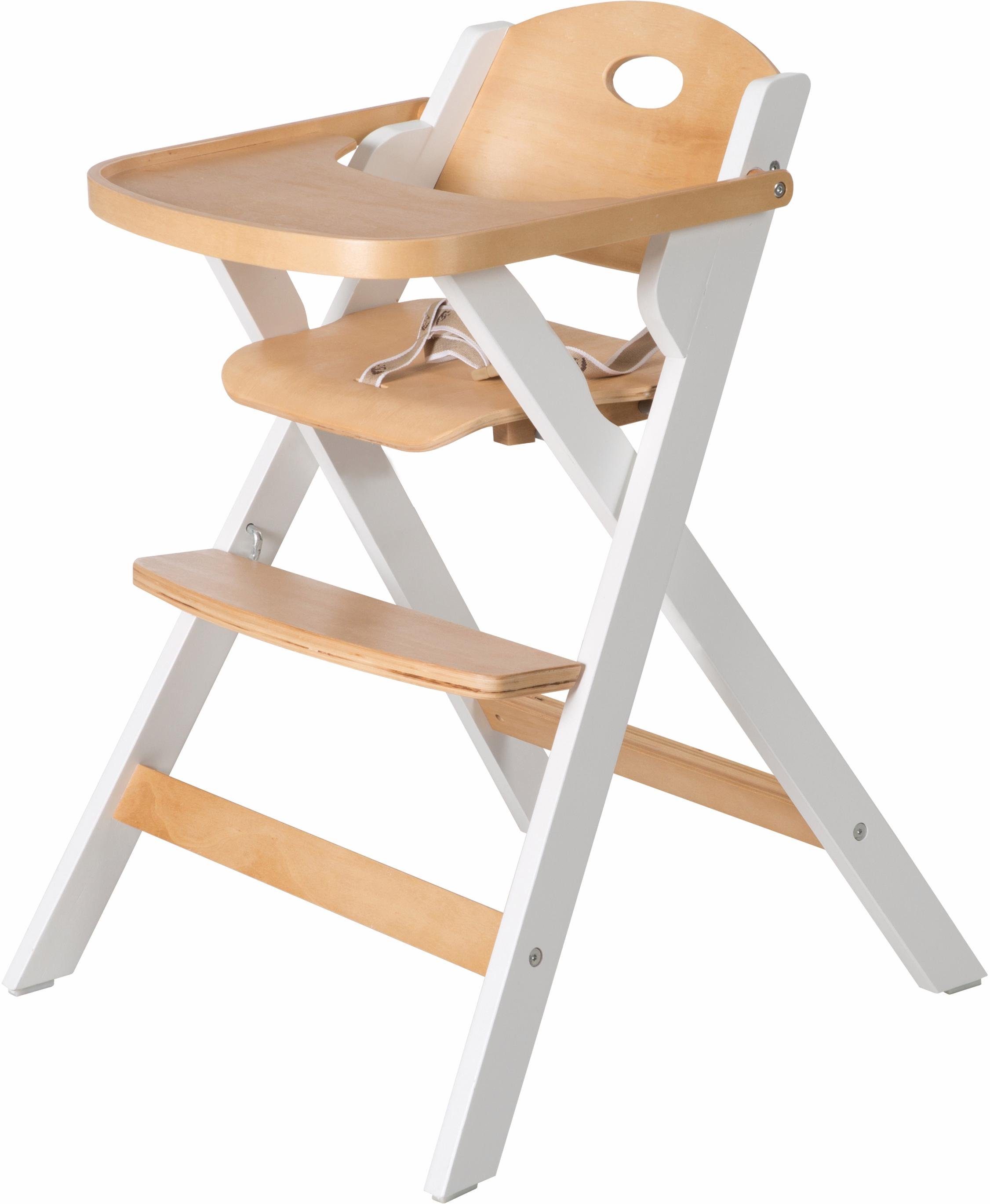 roba® Hochstuhl Klapphochstuhl, natur/weiß, klappbar günstig online kaufen