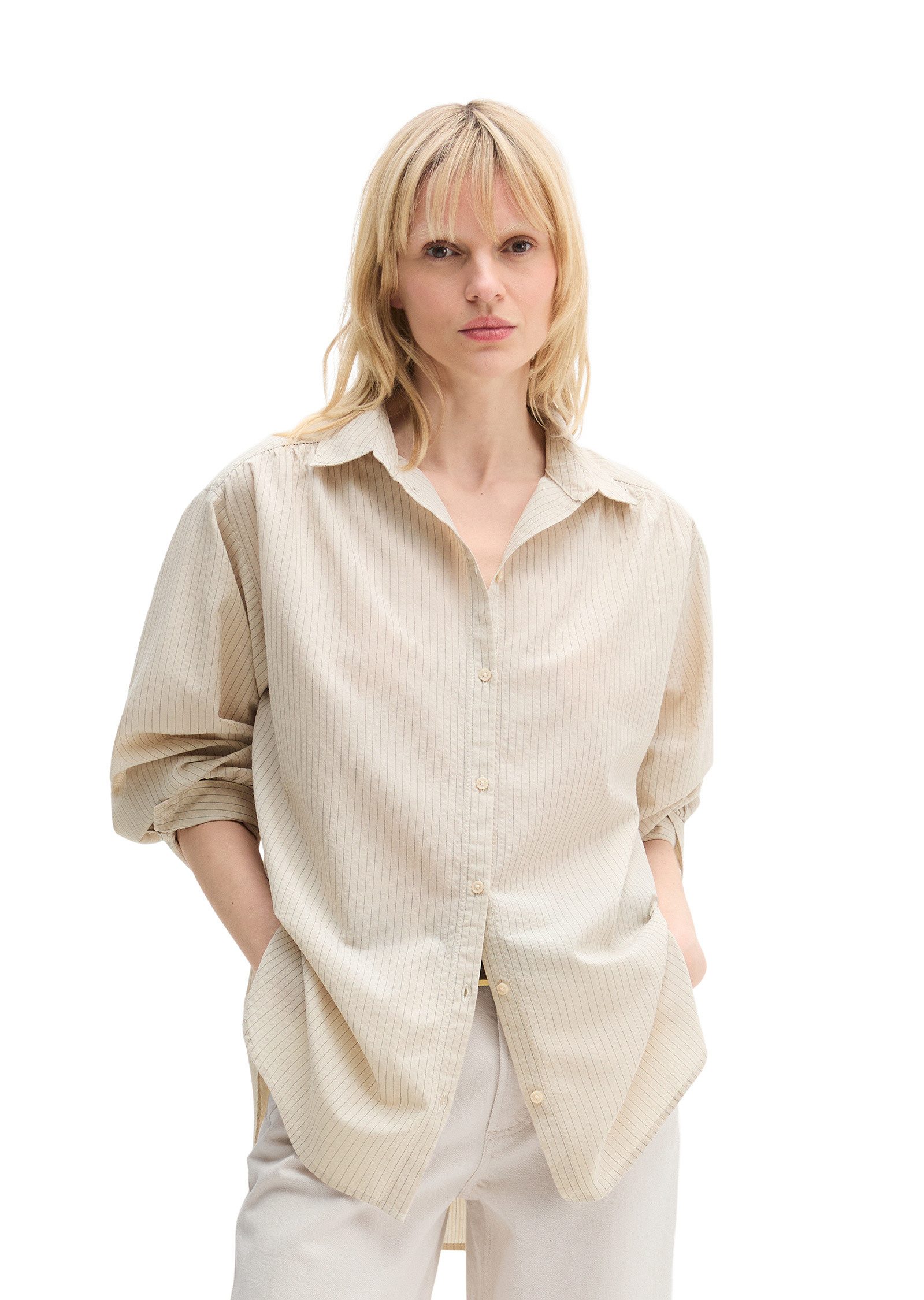 Marc O'Polo Langarmbluse aus Organic-Cotton-Viskose-Mix