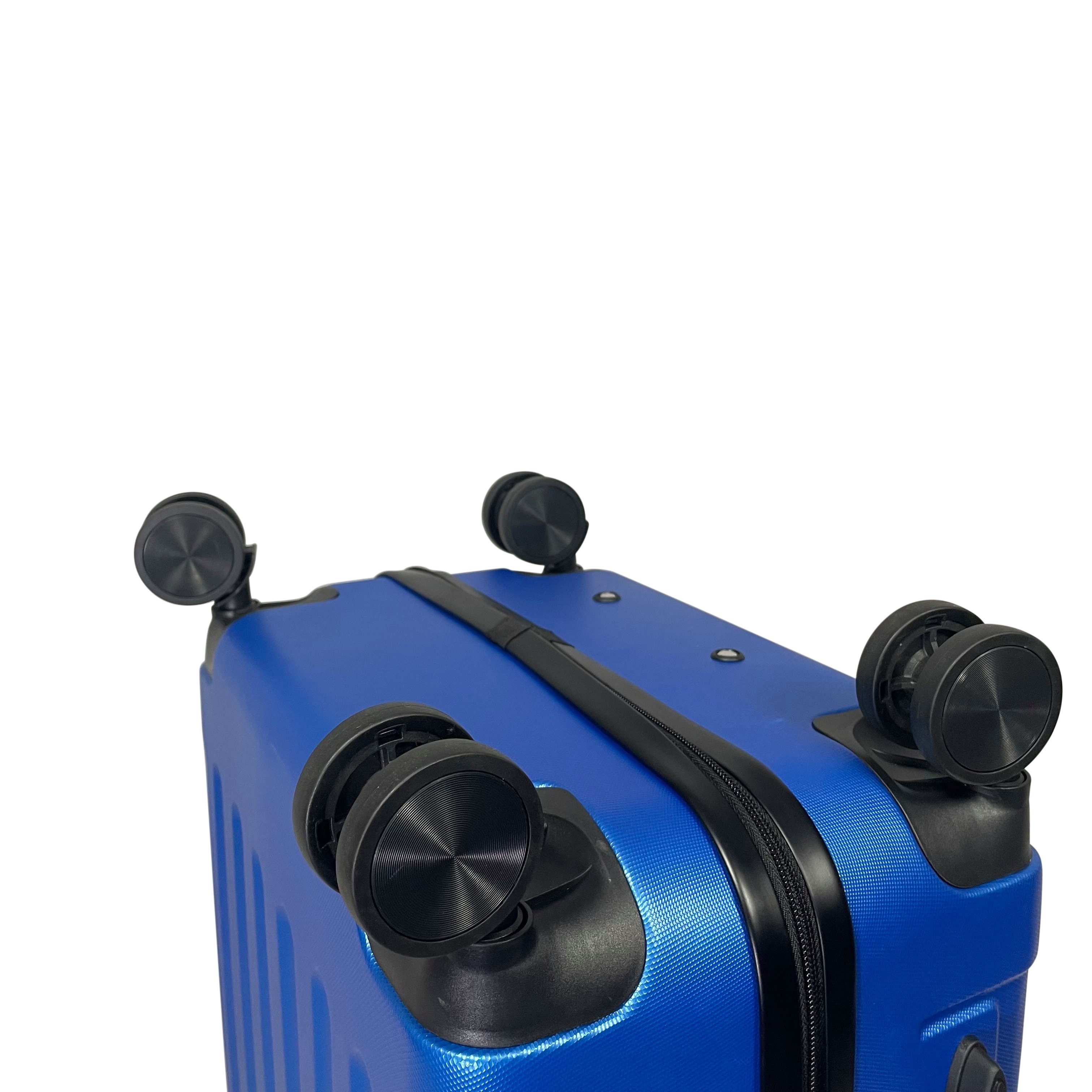 MTB Koffer ABS Trolley Set M/L/XL Zwillingsrollen Reisekoffer Koffer oder 4 Hellblau