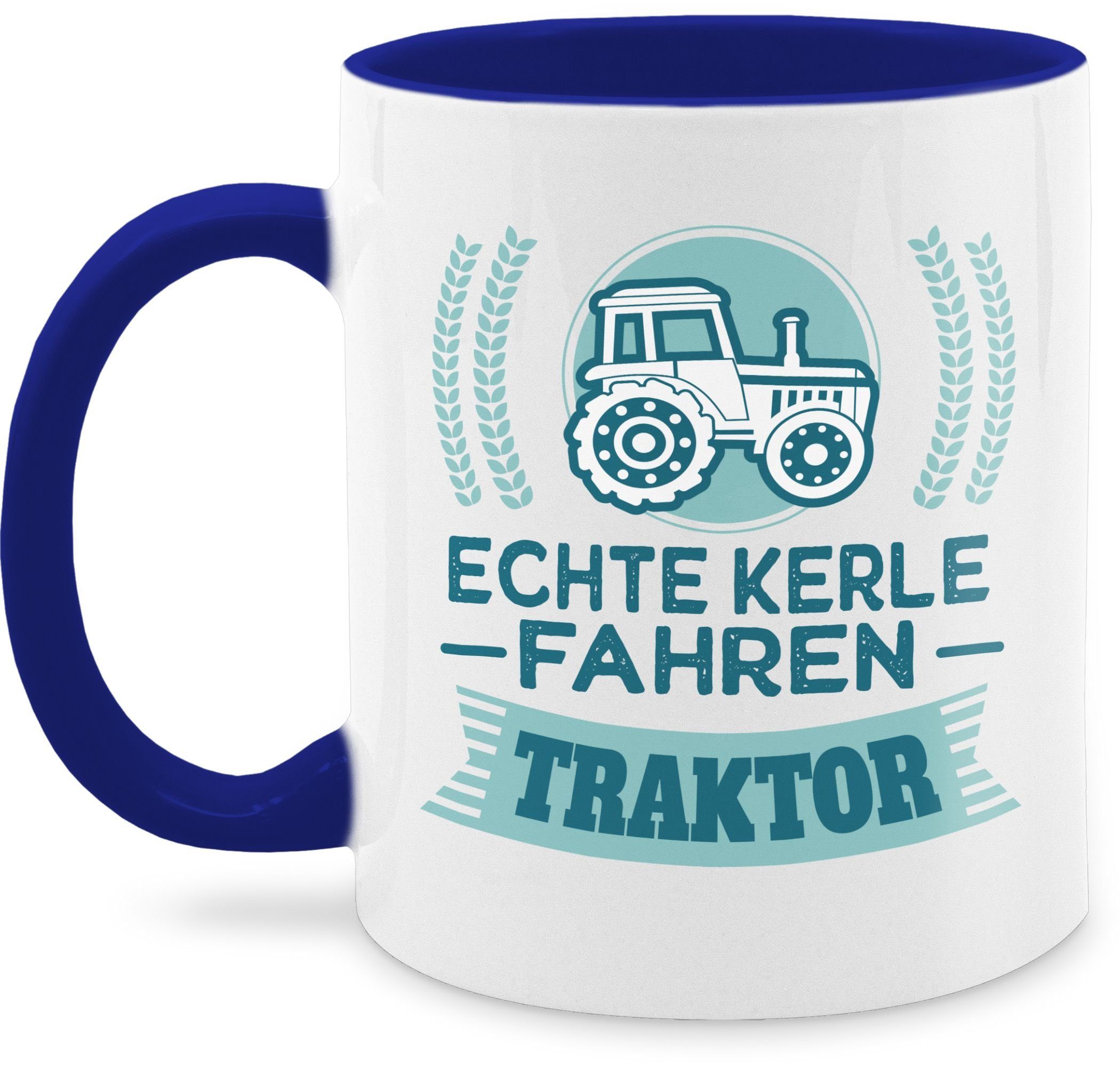 Shirtracer Tasse Echte Kerle fahren Traktor Geschenk für Landwirte Bauern, Keramik