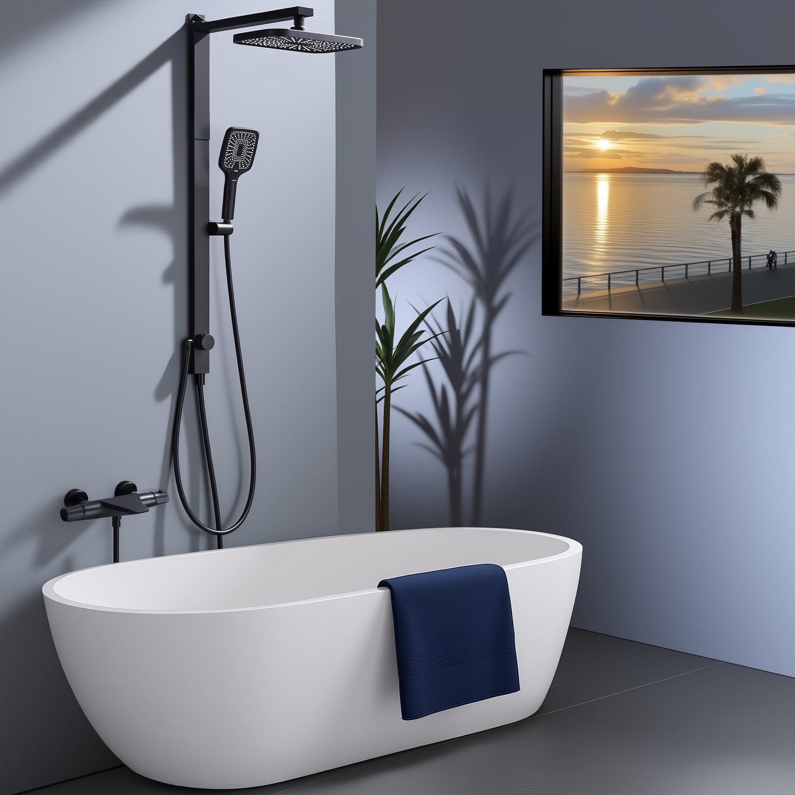 HOMELIVE Duschsystem mit Thermostat Duschset Regendusche,Handbrause mit 3 F günstig online kaufen