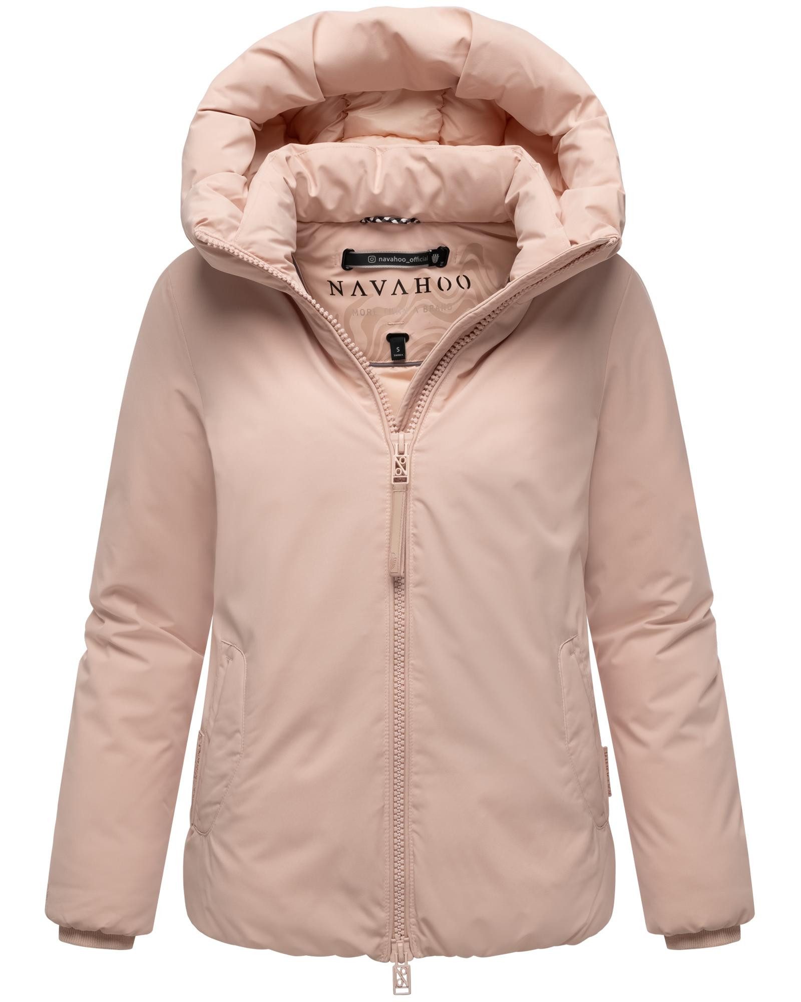 Navahoo Winterjacke Blütenlicht 14 Warme Damenjacke mit hohem Kragen