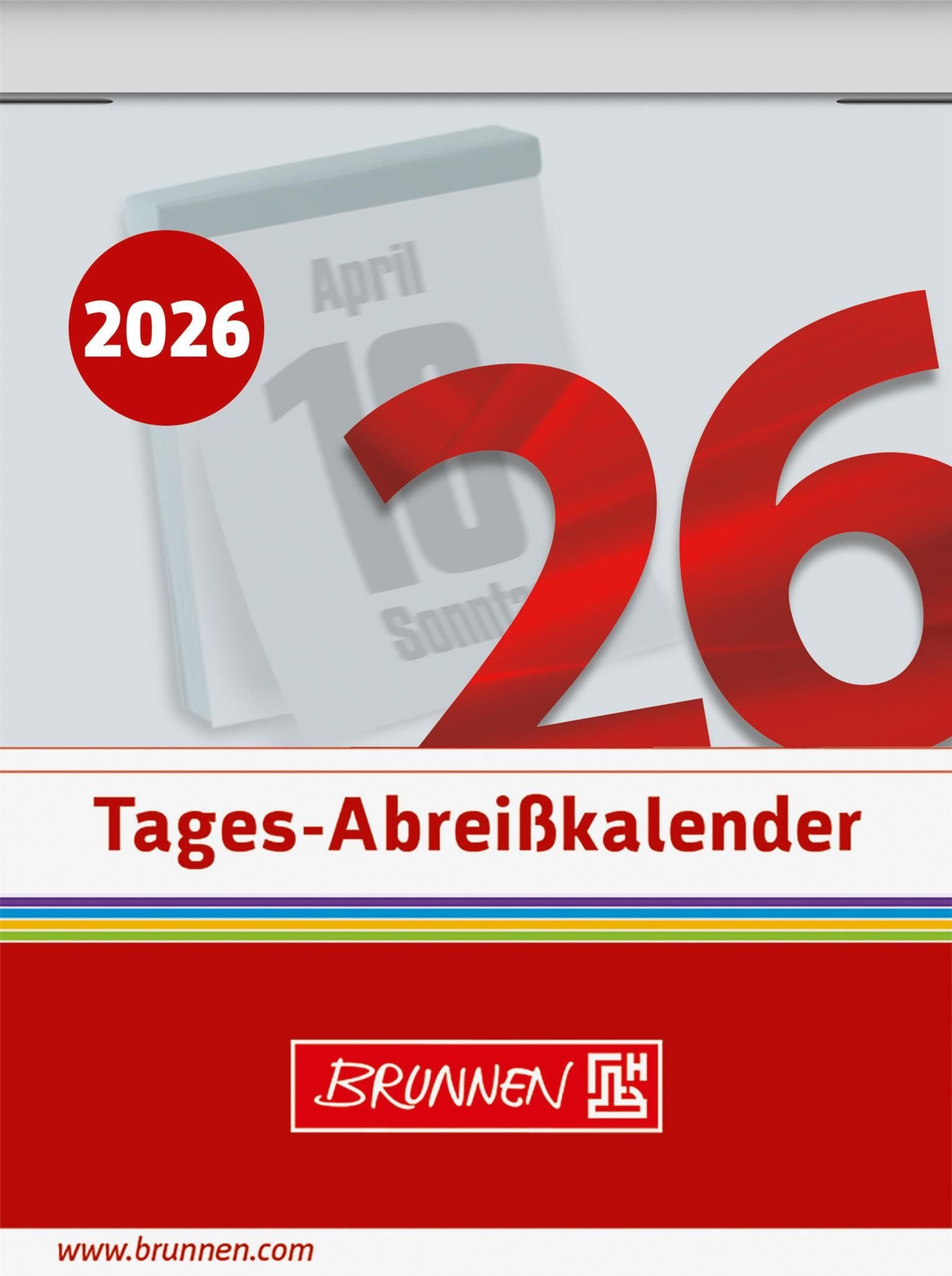 BRUNNEN Wandkalender 2026 Brunnen Abreißkalender Nr. 2 536×71 mm