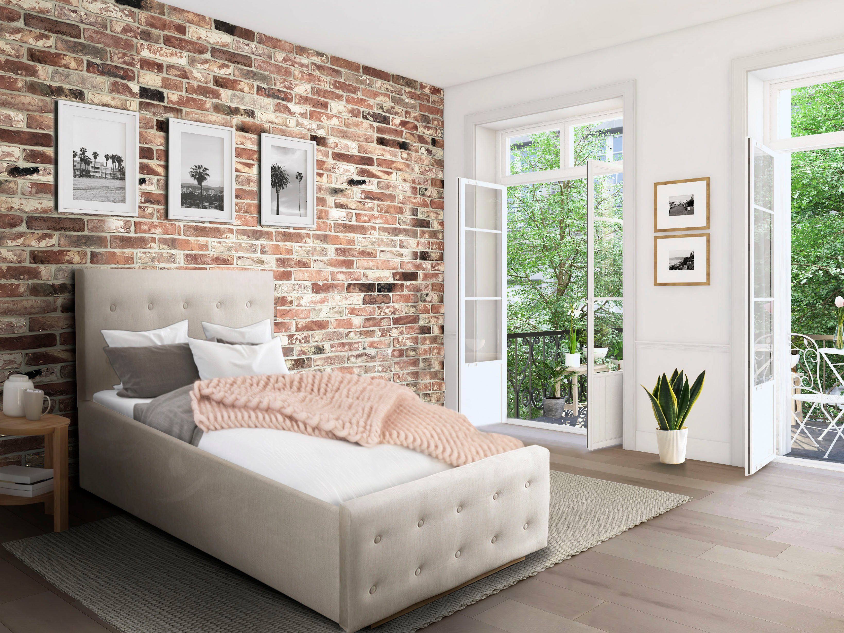 Home affaire Polsterbett "Vaine", in 5 Breiten, auch in Länge 220 cm, incl. günstig online kaufen