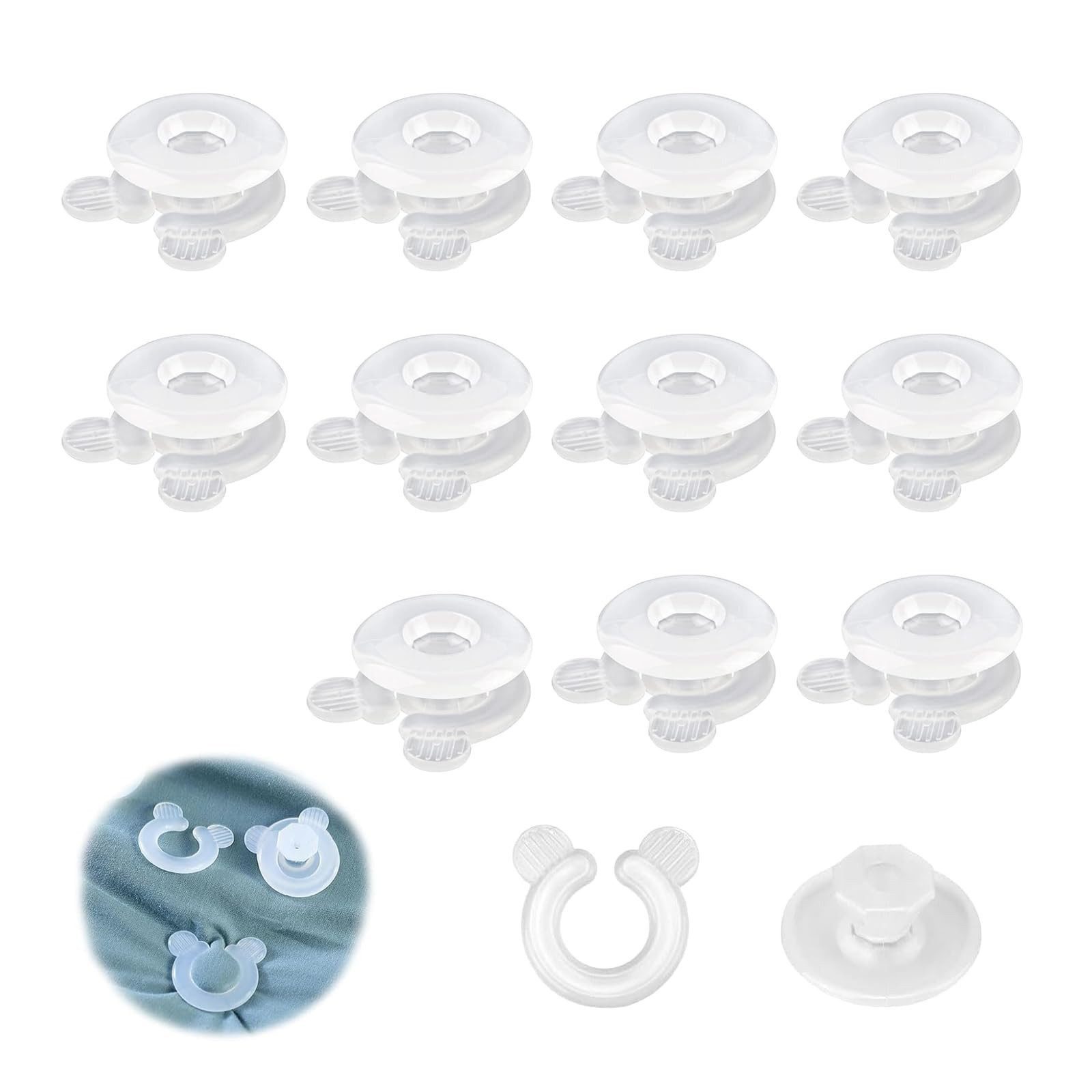 Matratzenkeil Bettdecken Clips 12er Set Bettbezug Fixierer gegen Verrutschen FOUORTUNATE-BEE, Deckenhalter Clips für Bettwäsche Vorhang Kürzen ohne Nähen