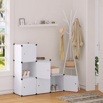 Woltu Aufbewahrungsbox (6 St), DIY Kleiderschrank Regalsystem, Kunststoff