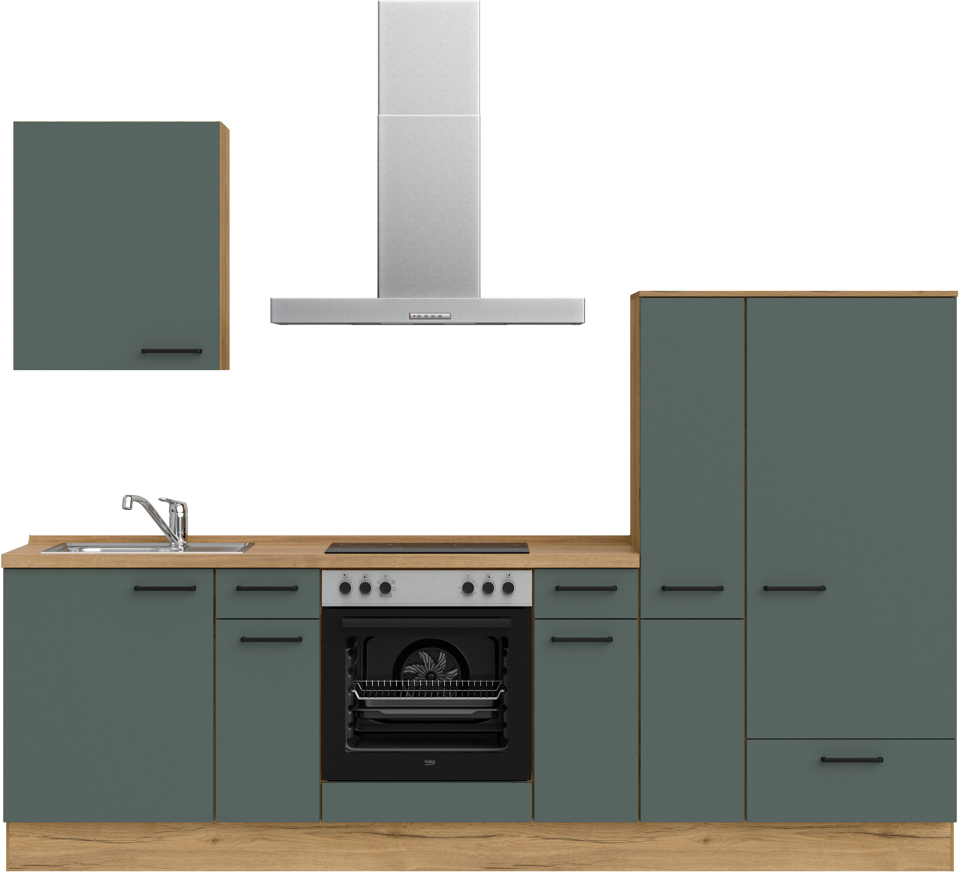 nobilia® Küchenzeile "Easytouch basic", vormontiert, Ausrichtung wählbar, Breite 270 cm, mit E-Geräten