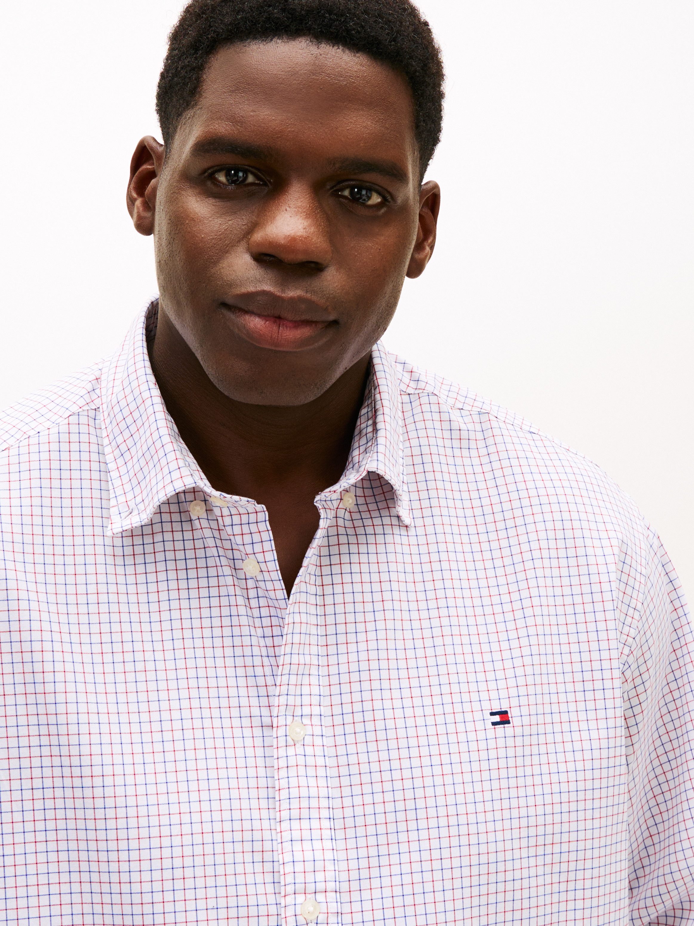 Tommy Hilfiger Big & Tall Langarmhemd BT - CORE TATTRSALL POP Große Größen, Button-down-Kragen, regular fit