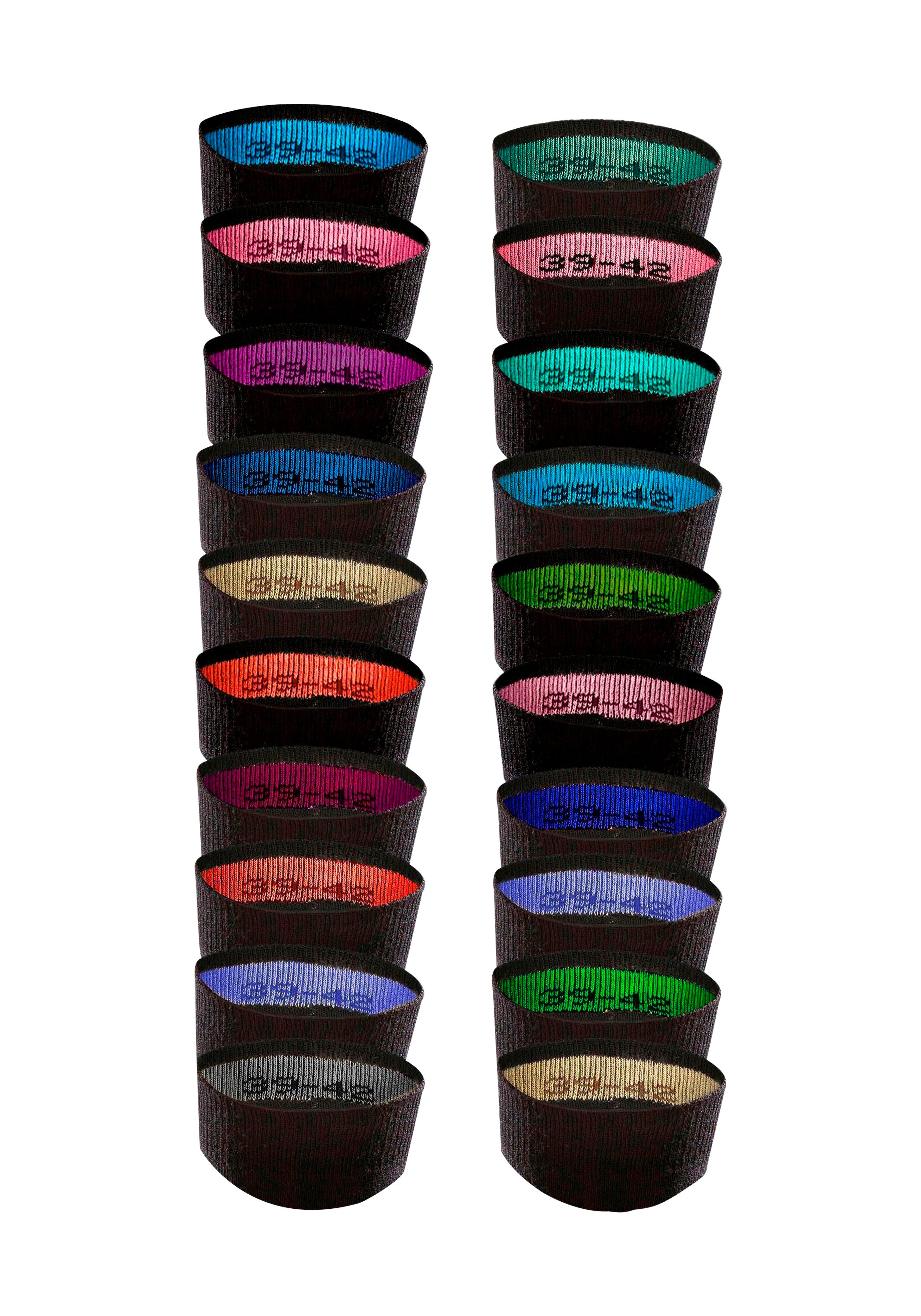 H.I.S Socken für Damen und Herren, perfekt zu sortieren mit farbigem Innenbündchen. (Box, 20-Paar) in praktischer Geschenkbox, für Beruf und Freizeit