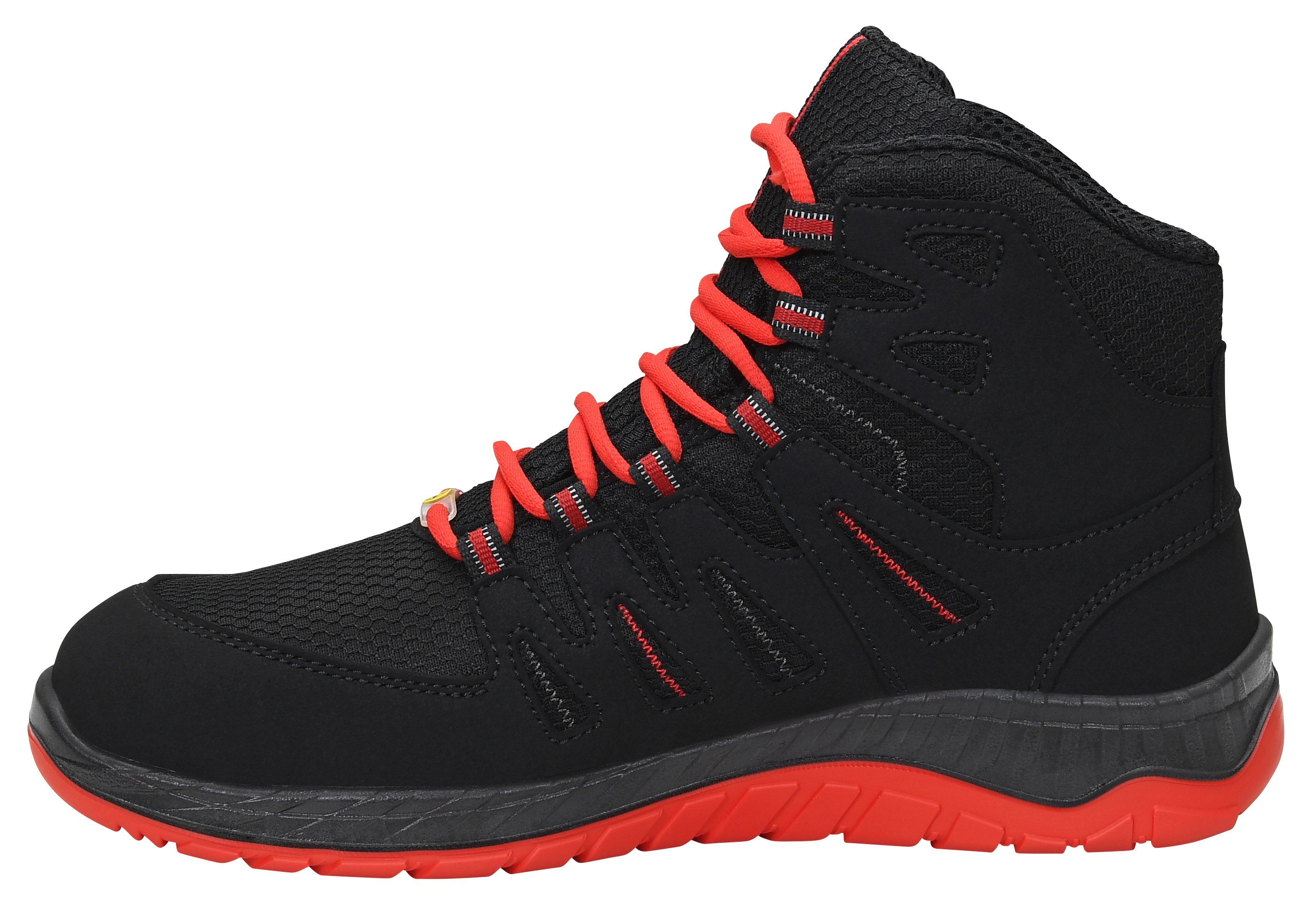 ELTEN MADDOX black-red Mid ESD S3S Sicherheitsstiefel (Schuhkarton, Paar) – Bild 4 von 5