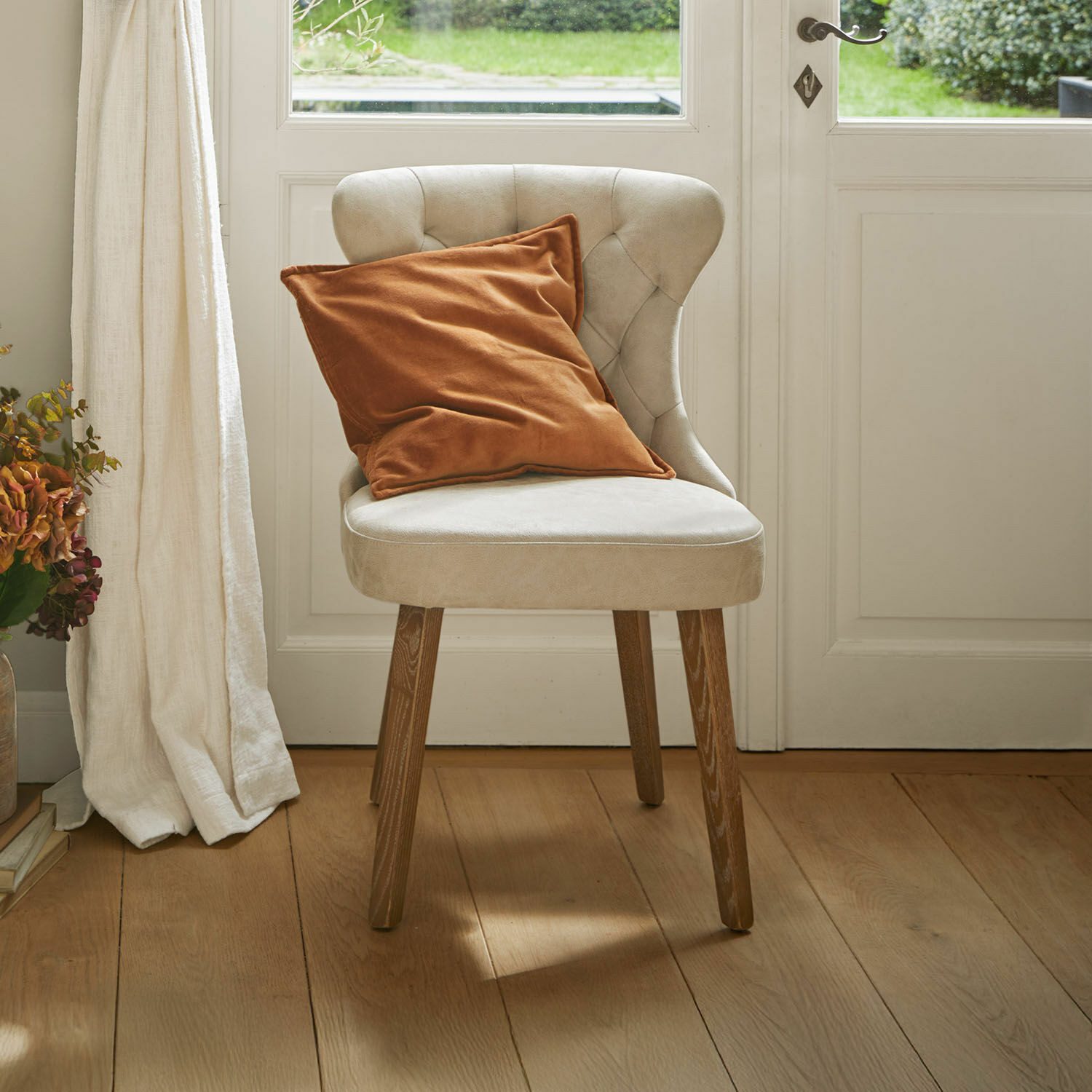 Mirabeau Esszimmerstuhl Stuhl Cléroux beige/braun