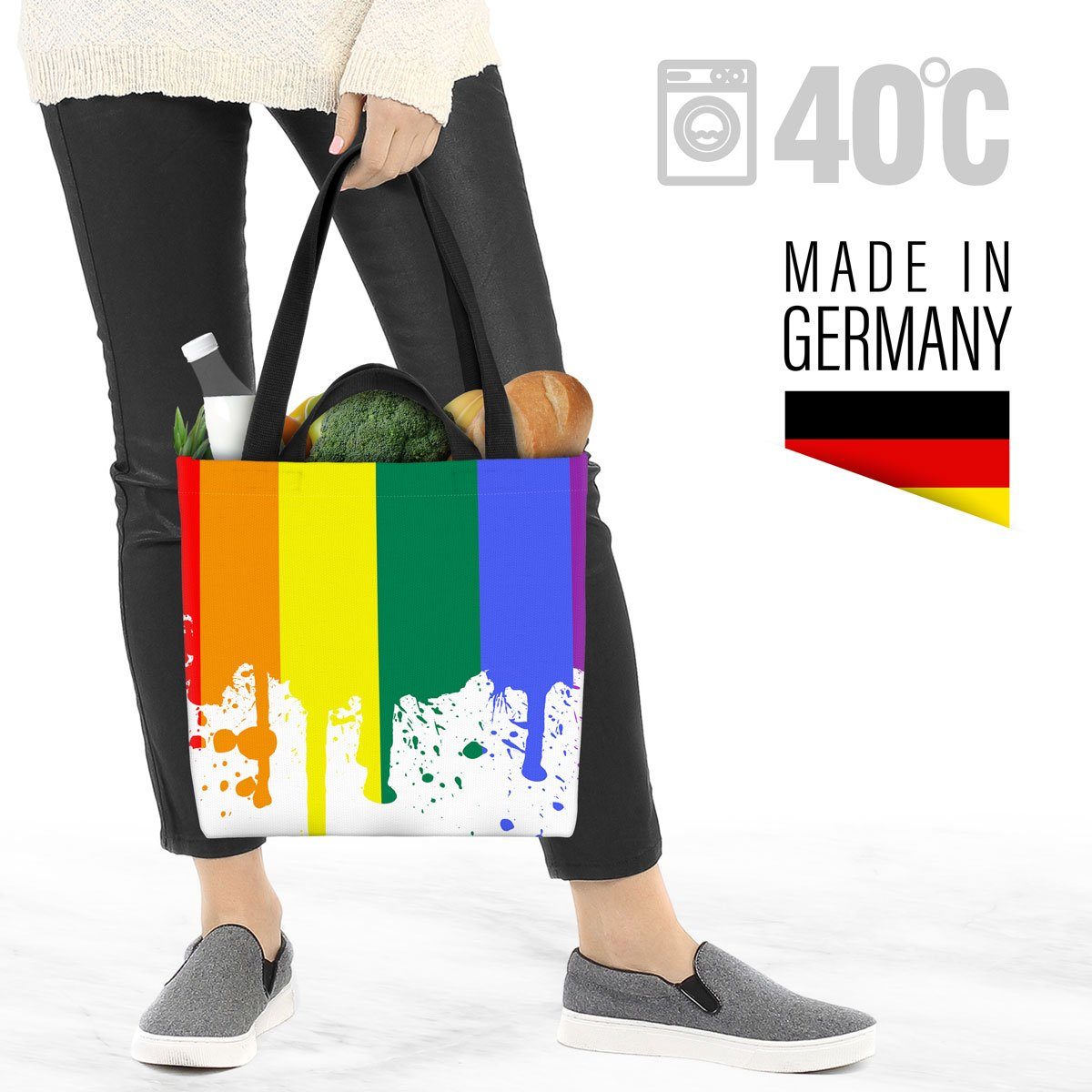 VOID Henkeltasche (1-tlg), Regenbogen Schwul Pride Feier CSD Demo Parade Gay