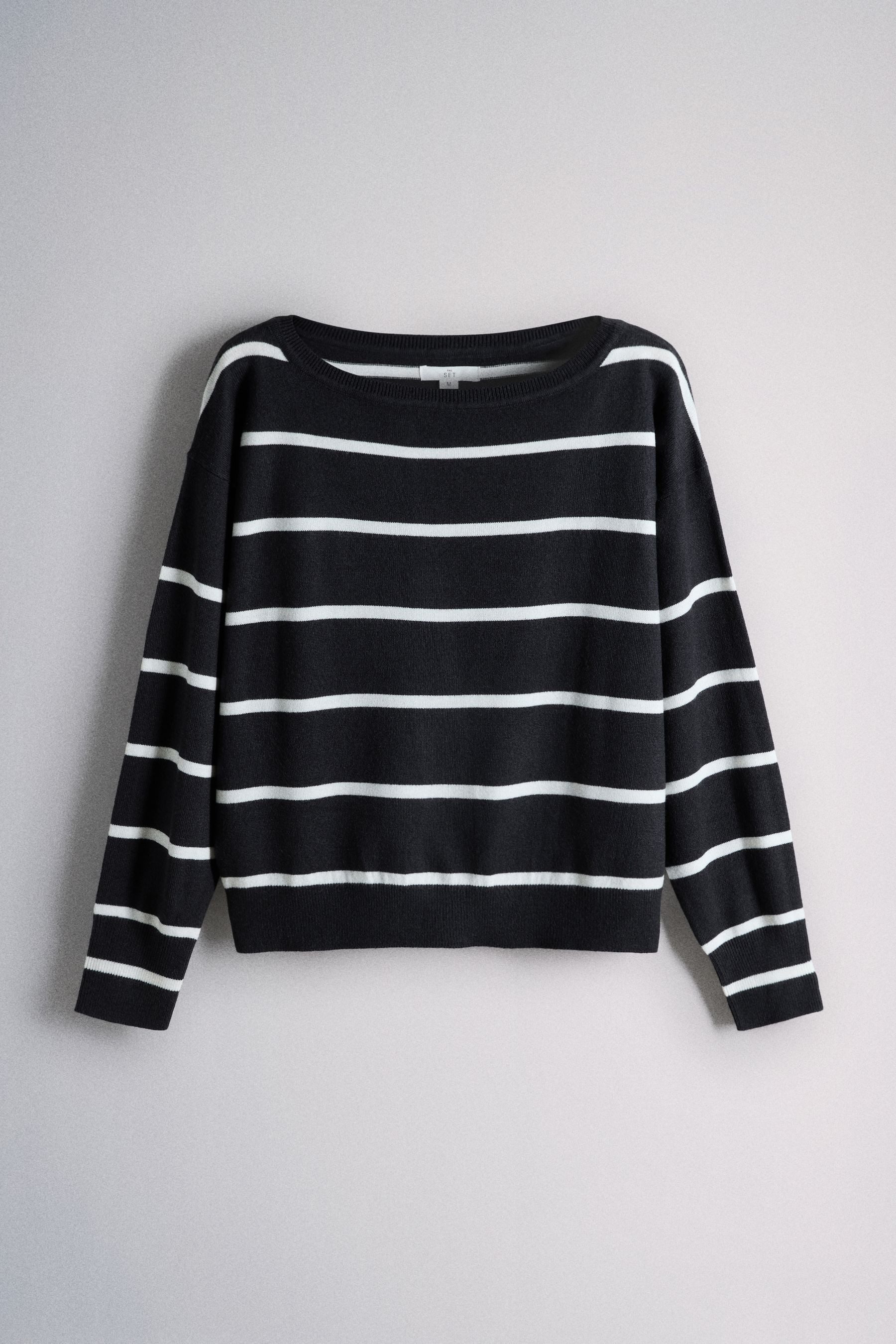 The Set Strickpullover The Set Strickpullis, U-Boot-Ausschnitt, 3er-Pack (3-tlg)