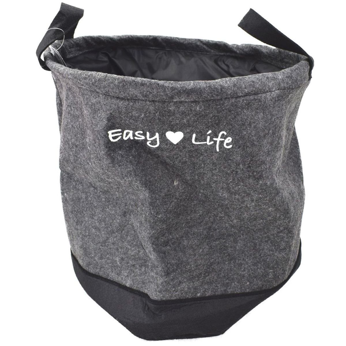 OOTB Wäschekorb Wäschekorb Easy Life Wäschesack grau Wäschetonne Filz Wäsch günstig online kaufen